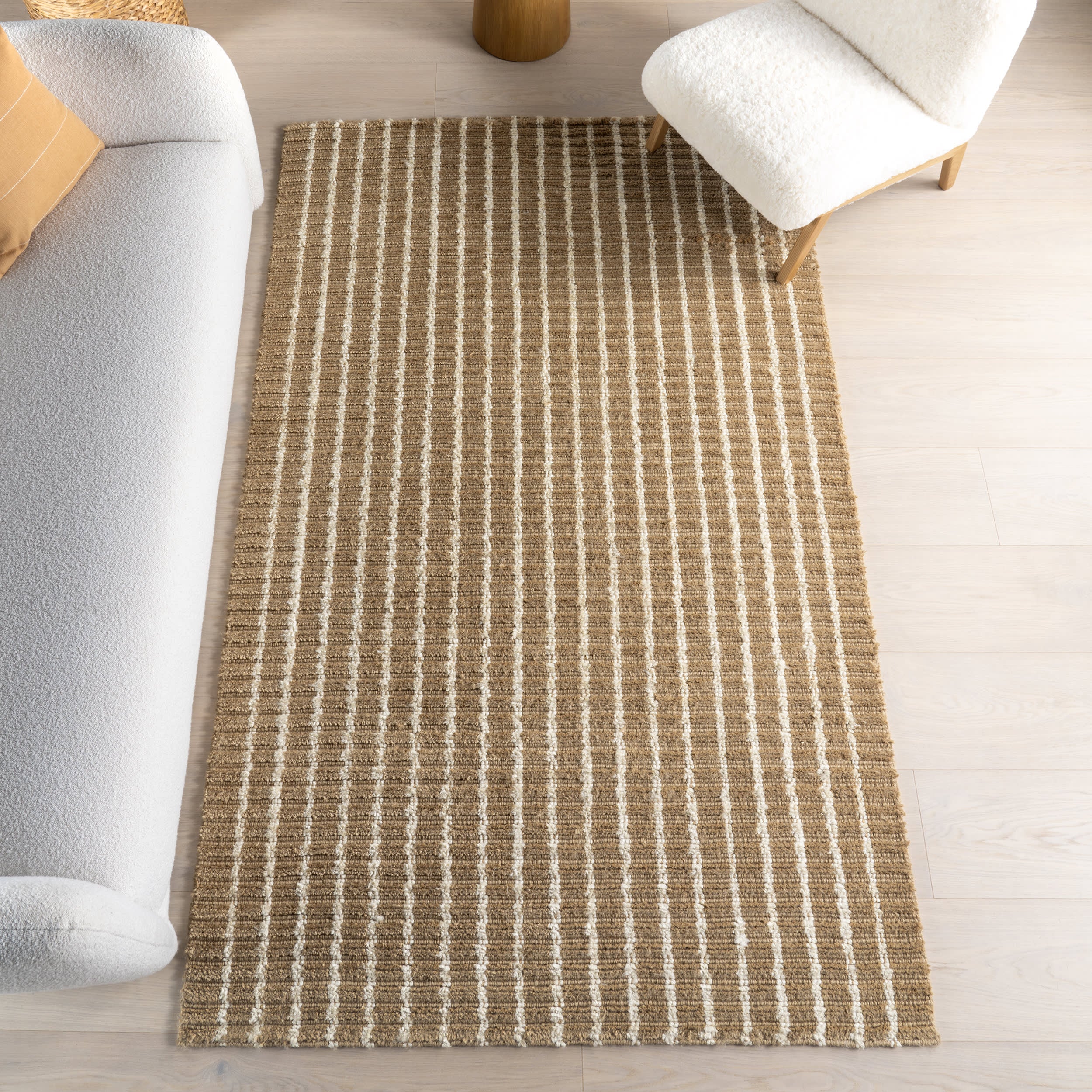 Susie Checkered Jute Rug | Natural - Image 2