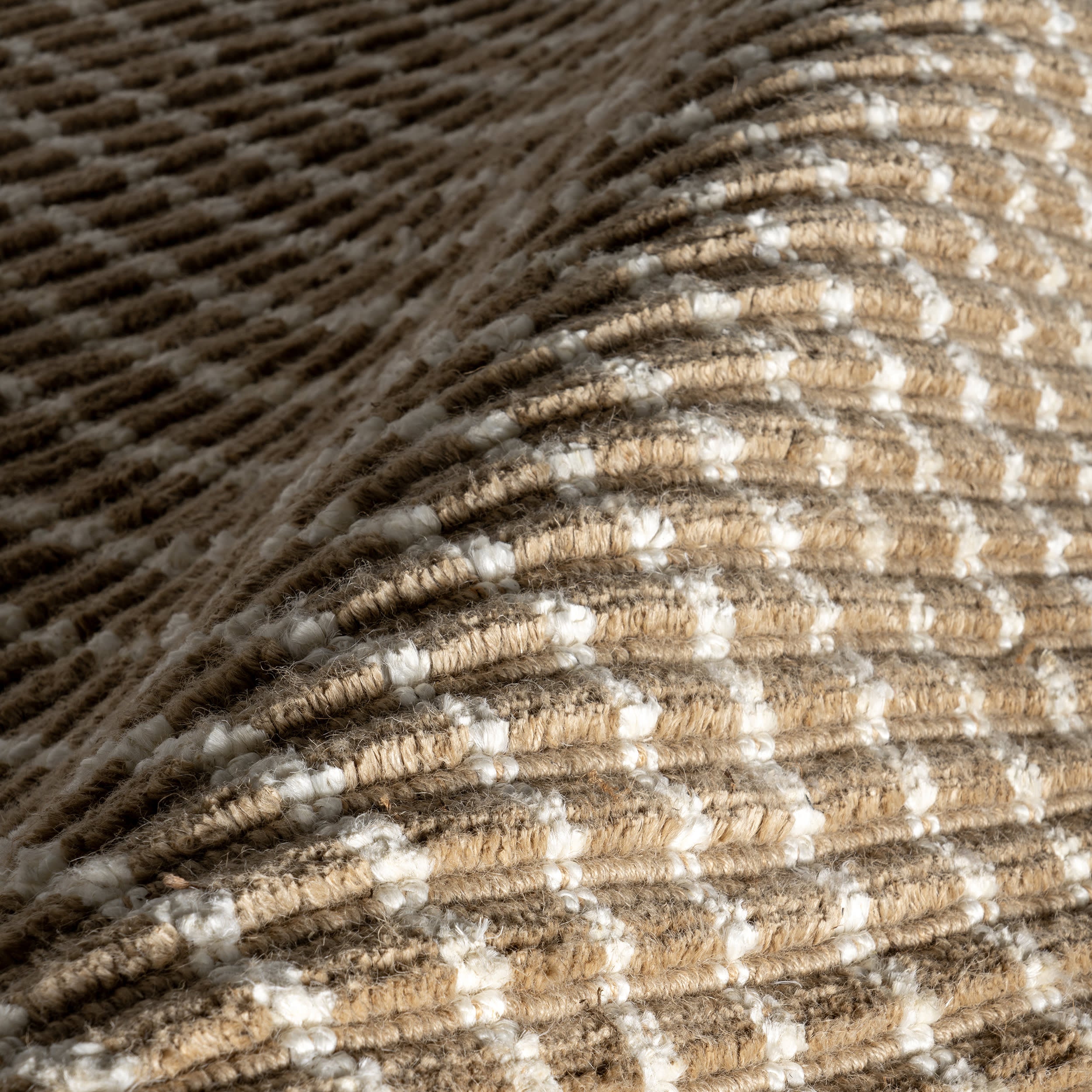 Susie Checkered Jute Rug | Natural - Image 3