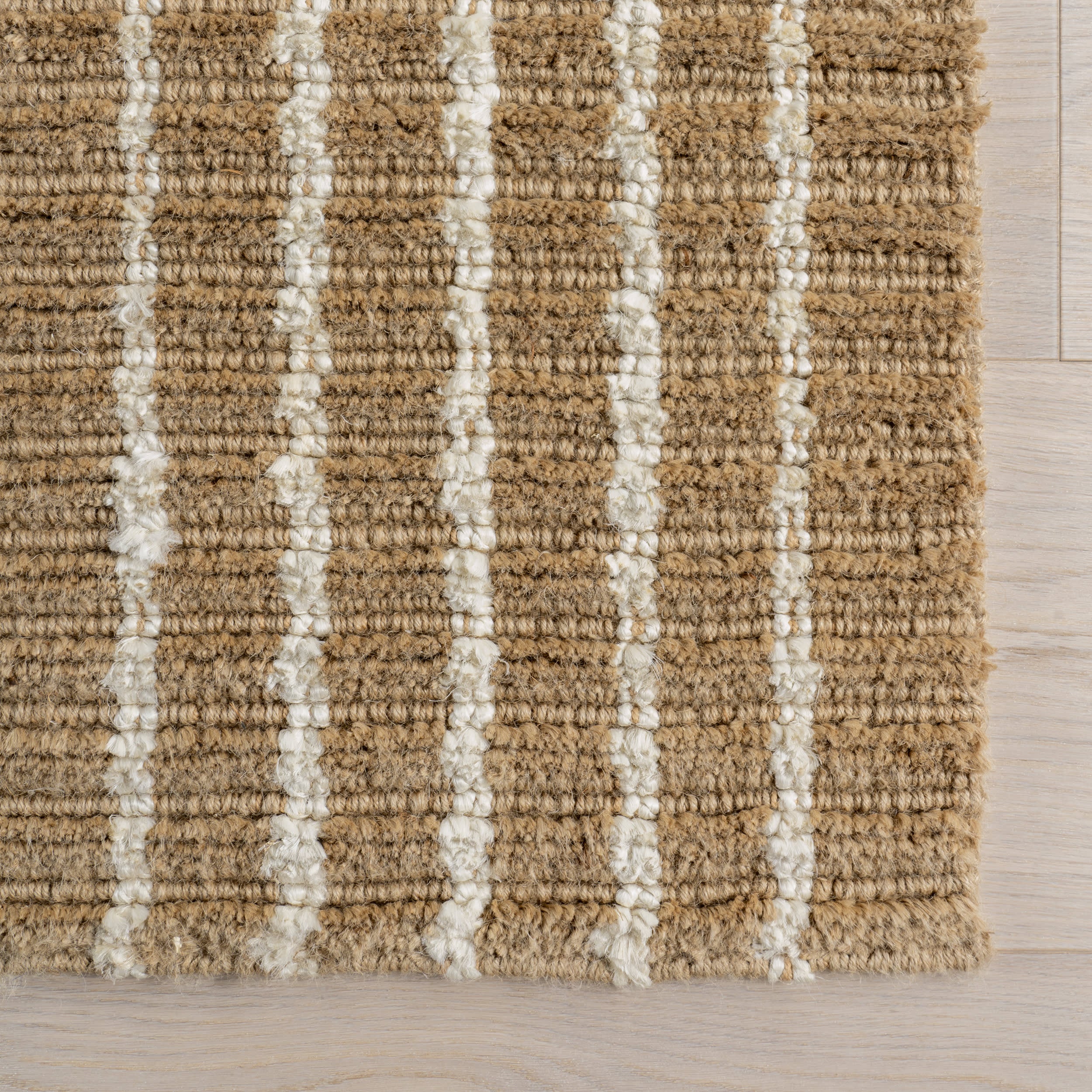 Susie Checkered Jute Rug | Natural - Image 4