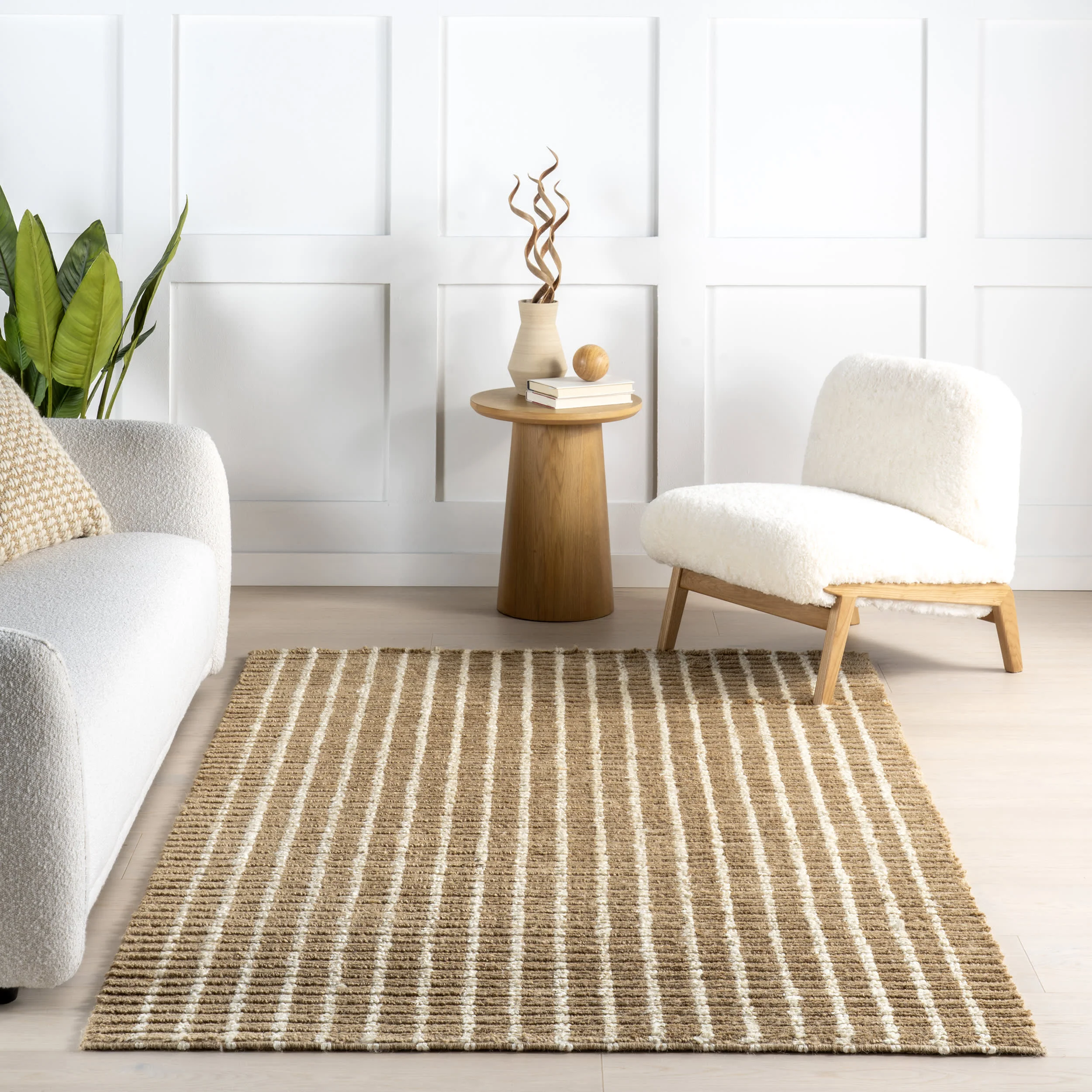 Susie Checkered Jute Rug | Natural - Image 5
