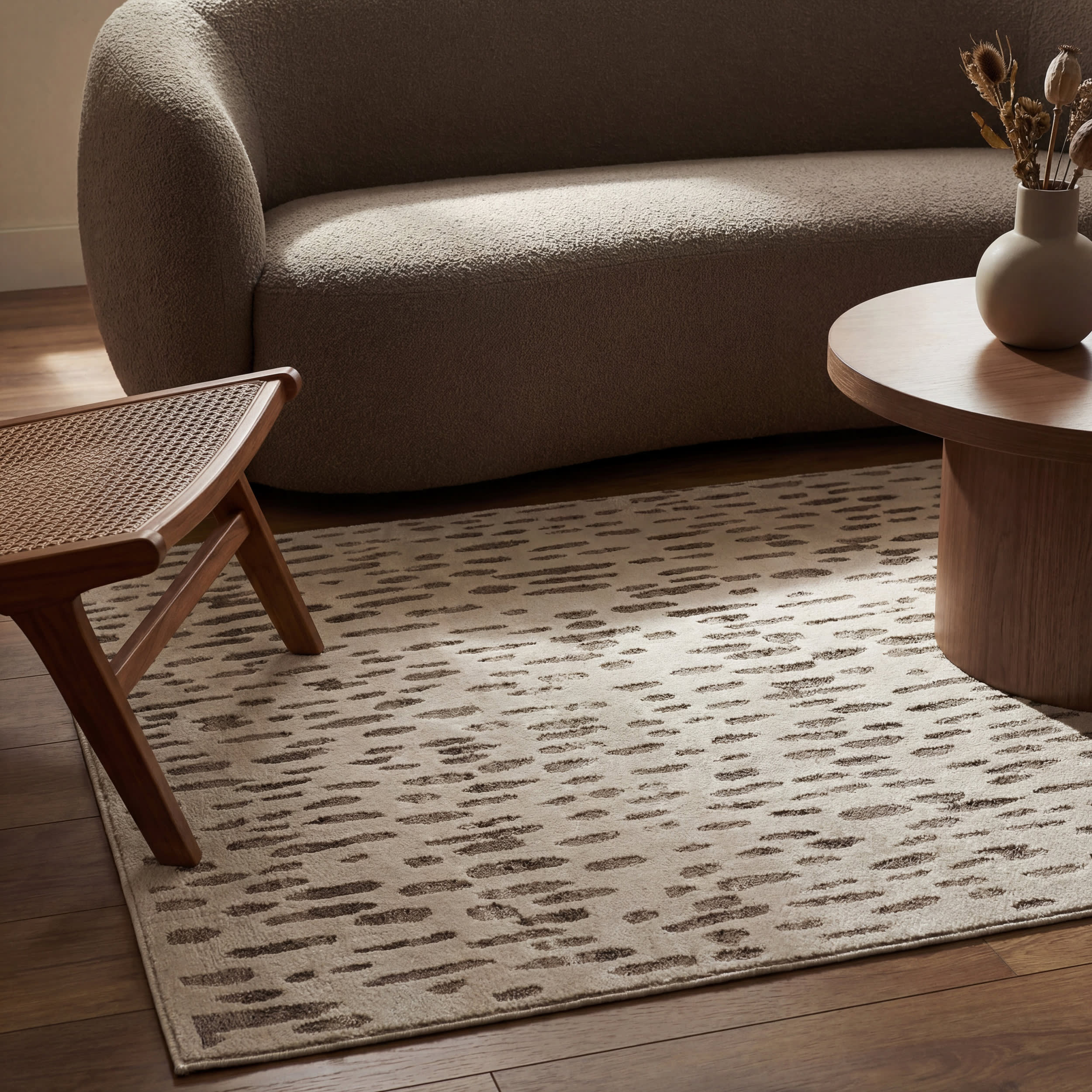 Susurrus Modern Polka Dot Rug | Ivory - Image 5