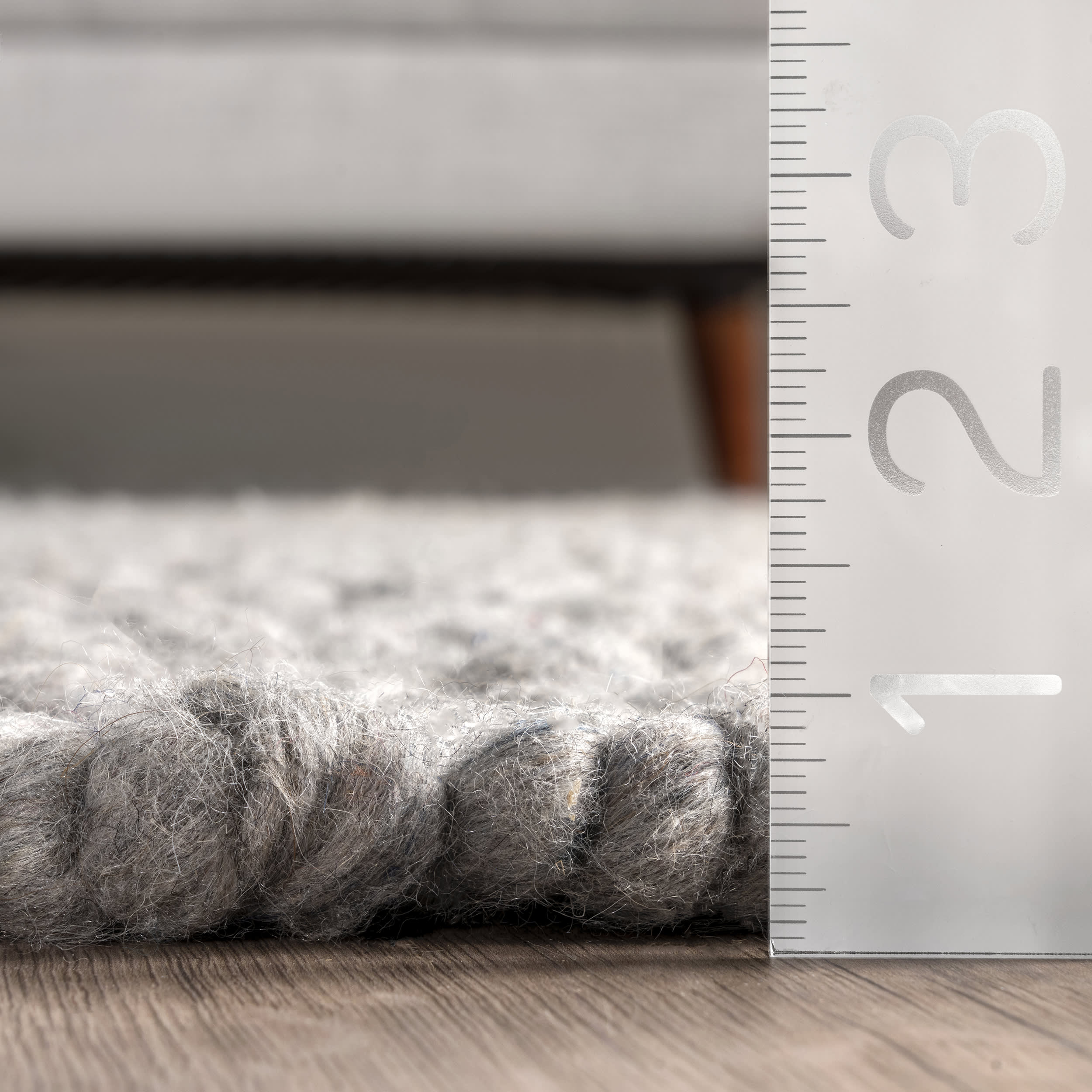Sutton Solid Chevron Rug | Grey - Image 5