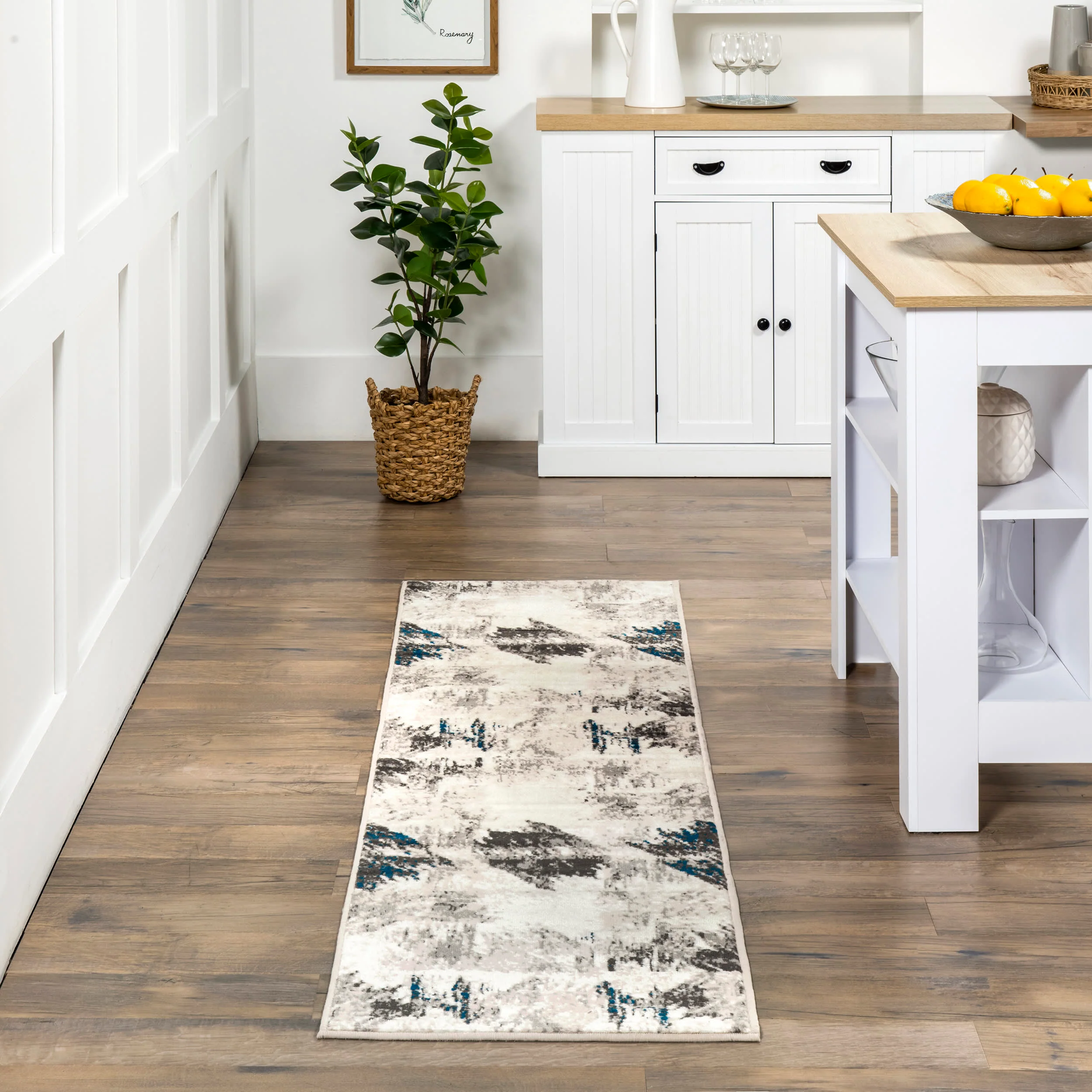 Suzanne Contemporary Abstract Rug | Ivory - Image 2