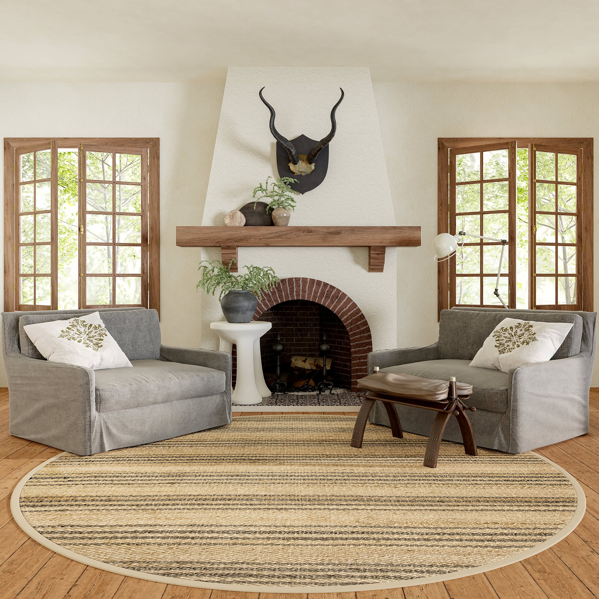 Sycamore Striped Jute Rug | Natural - Image 2
