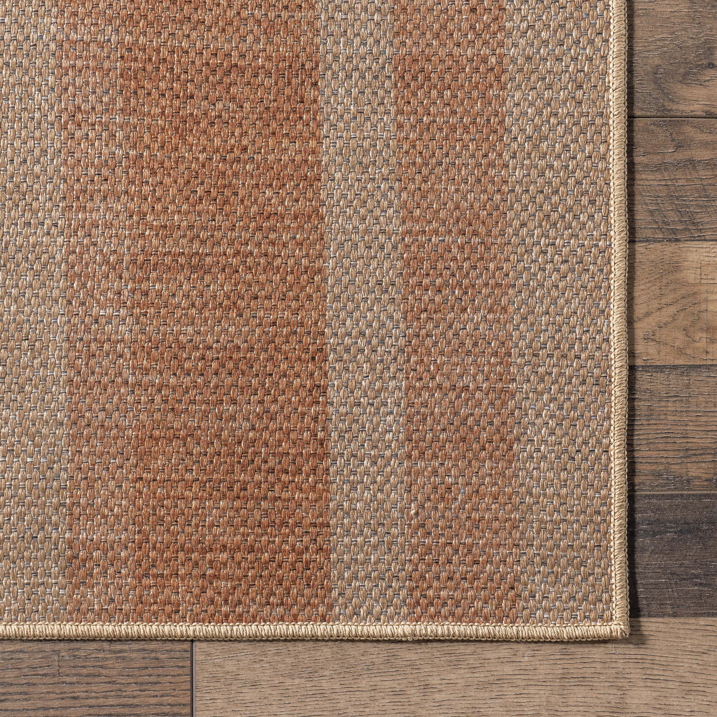 Sydnee Easy-Jute Striped Washable Rug | Burnt Orange - Image 3