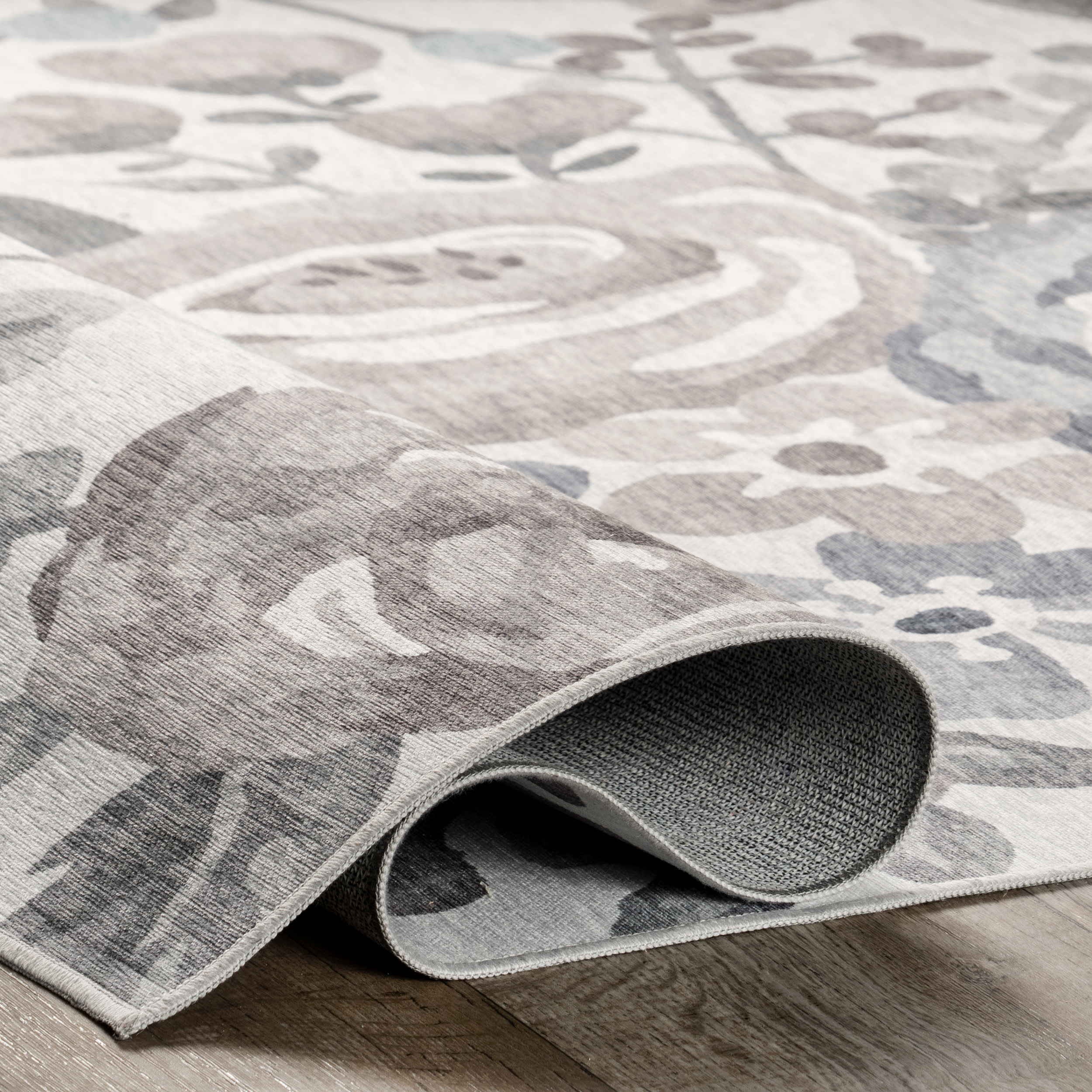 Sylvie Spill Proof Washable Rug | Light Grey - Image 6