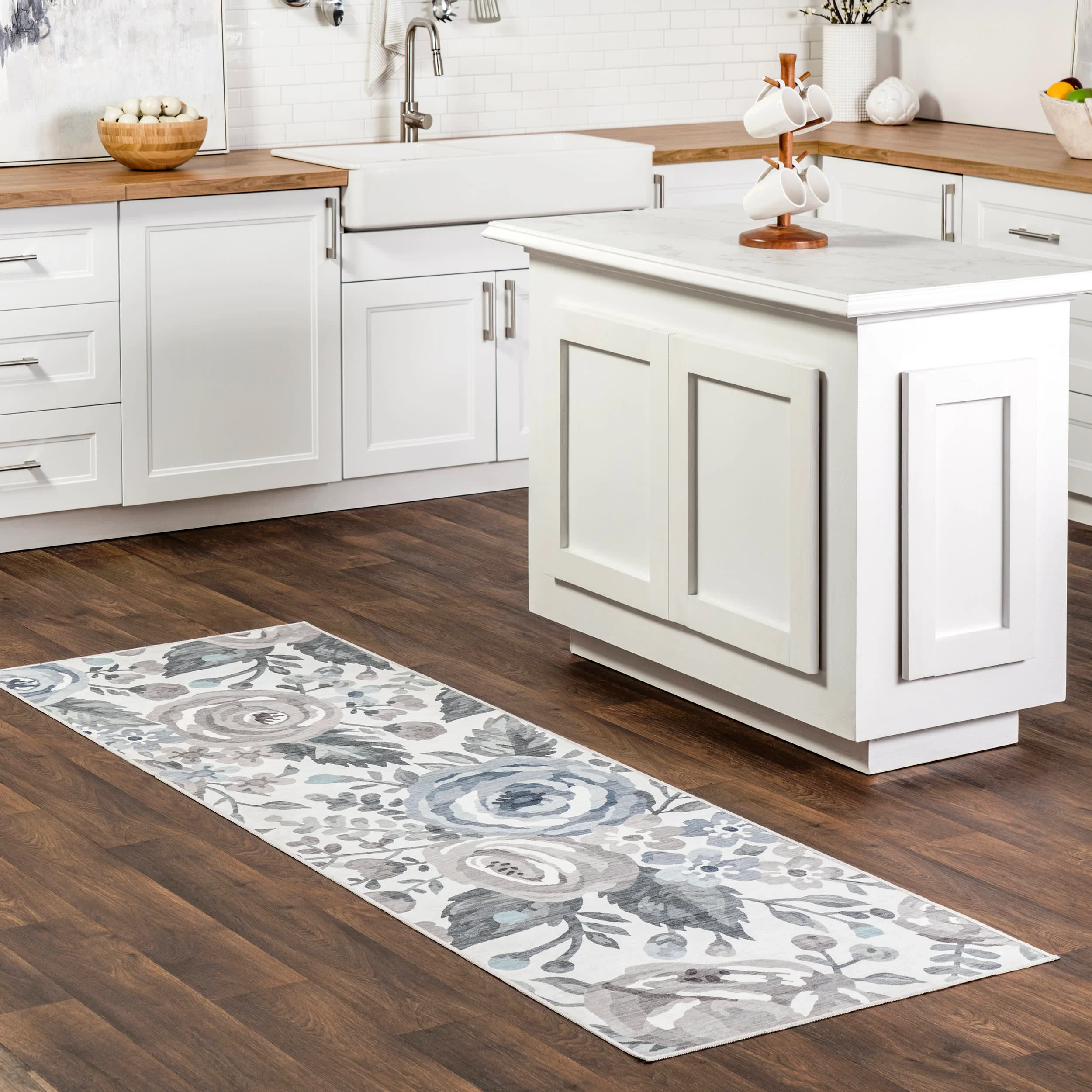 Sylvie Spill Proof Washable Rug | Light Grey - Image 2