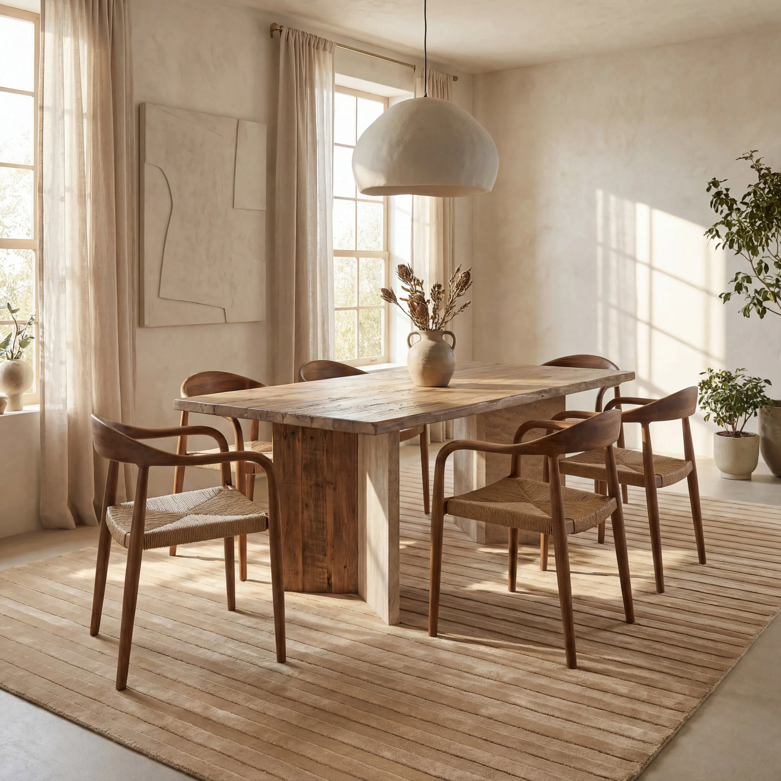 Syra Striped Plush Textured Washable Rug | Sand - Image 7