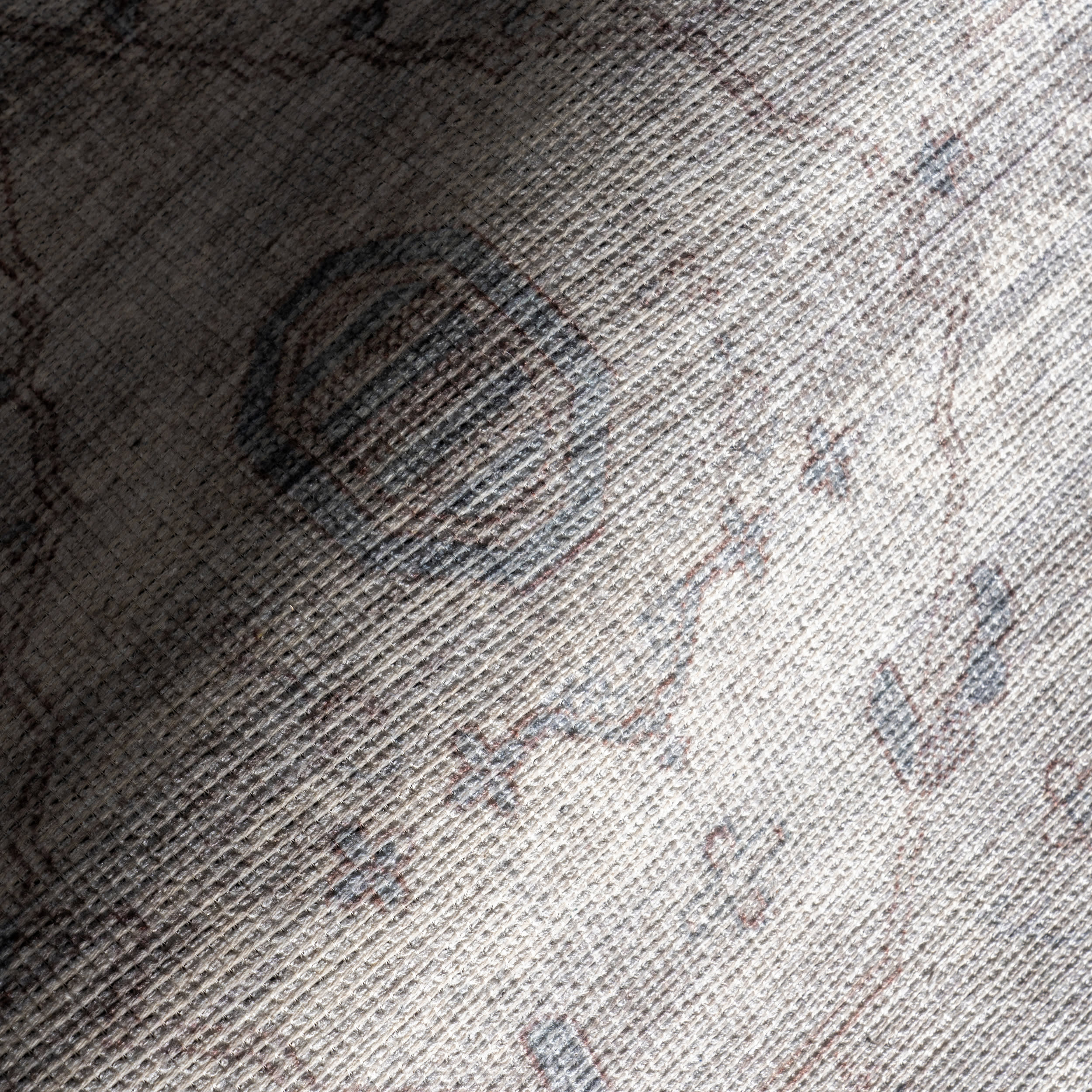 Tabby Medallion Washable Rug | Beige - Image 3