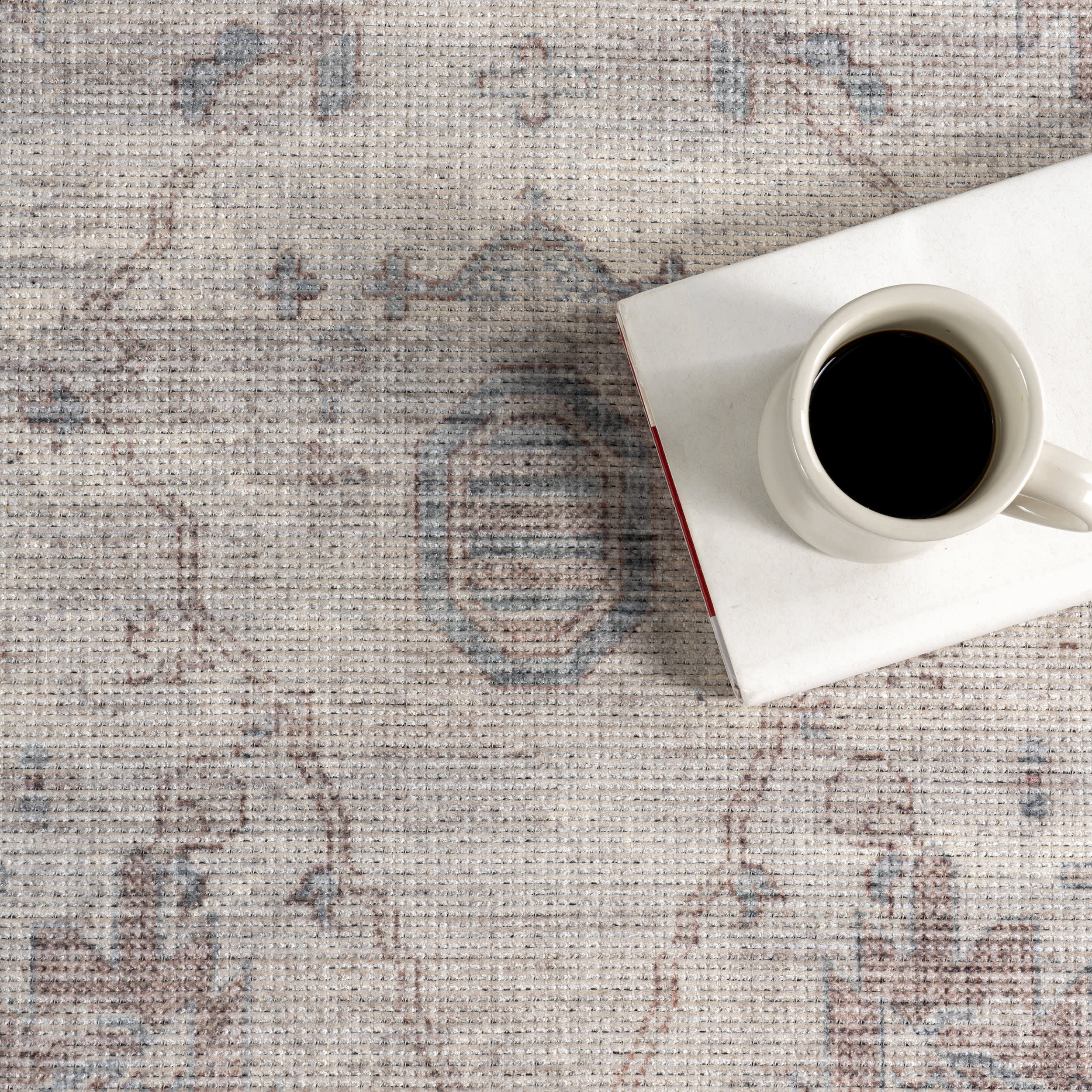 Tabby Medallion Washable Rug | Beige - Image 8