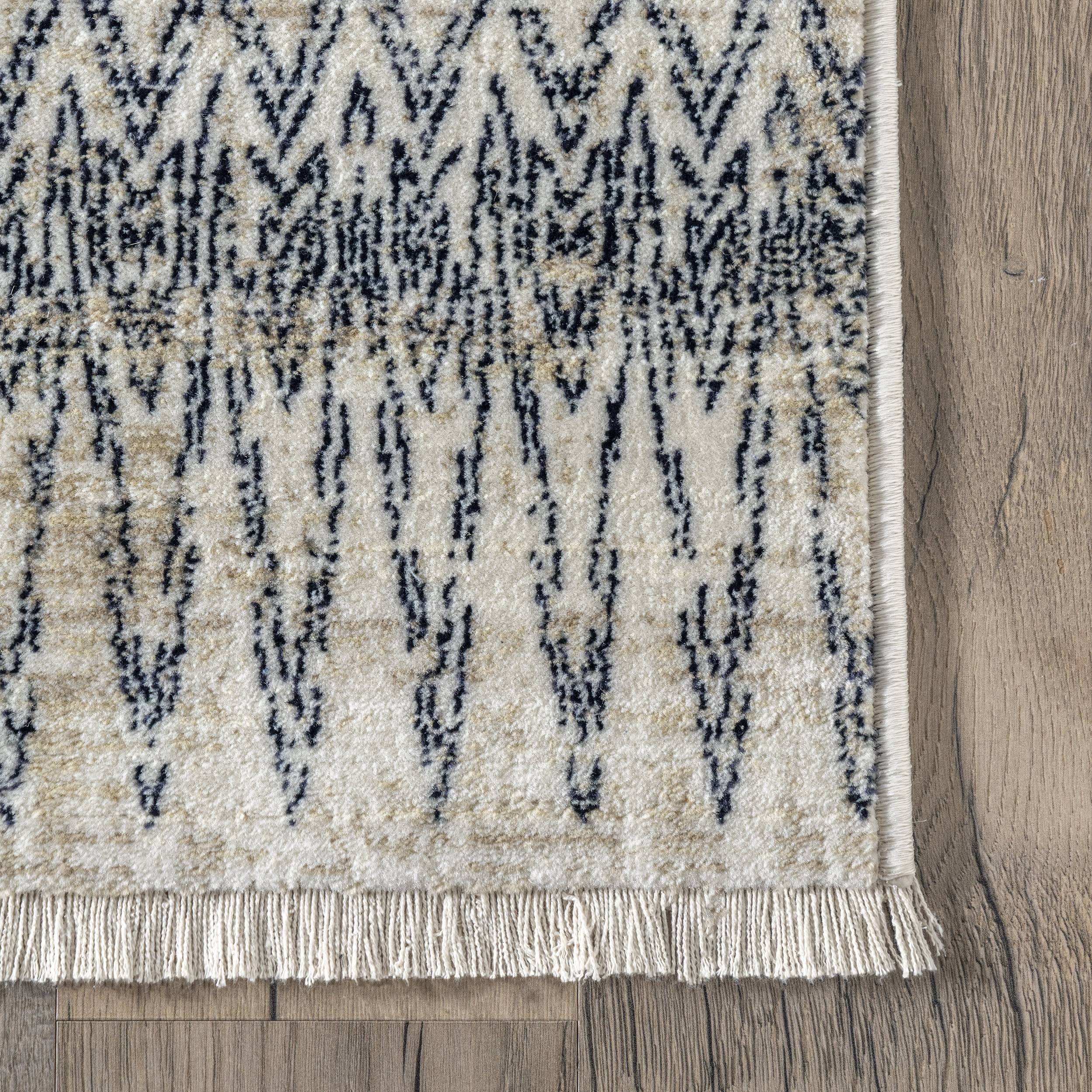 Tabitha Moroccan Banded Rug | Blue - Image 3