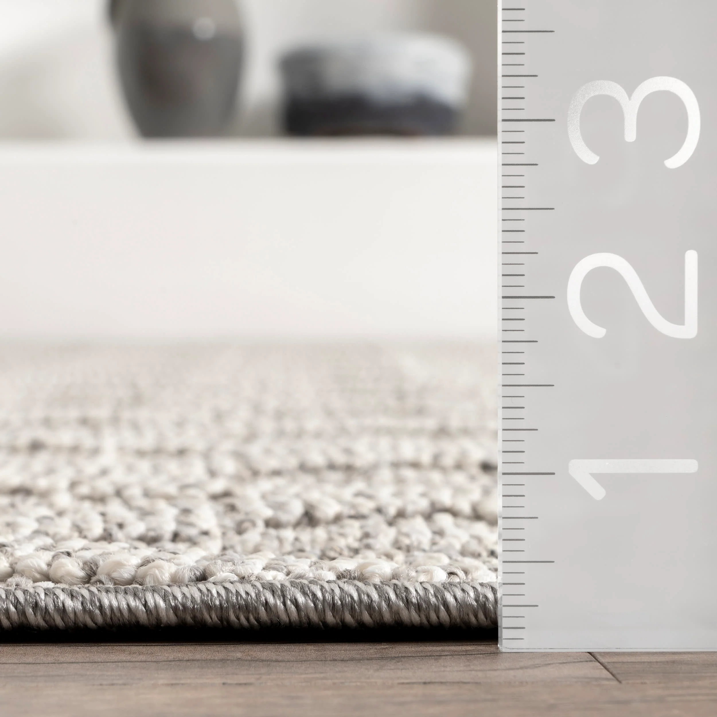 Tahavi Trellis Bordered Rug | Grey - Image 5