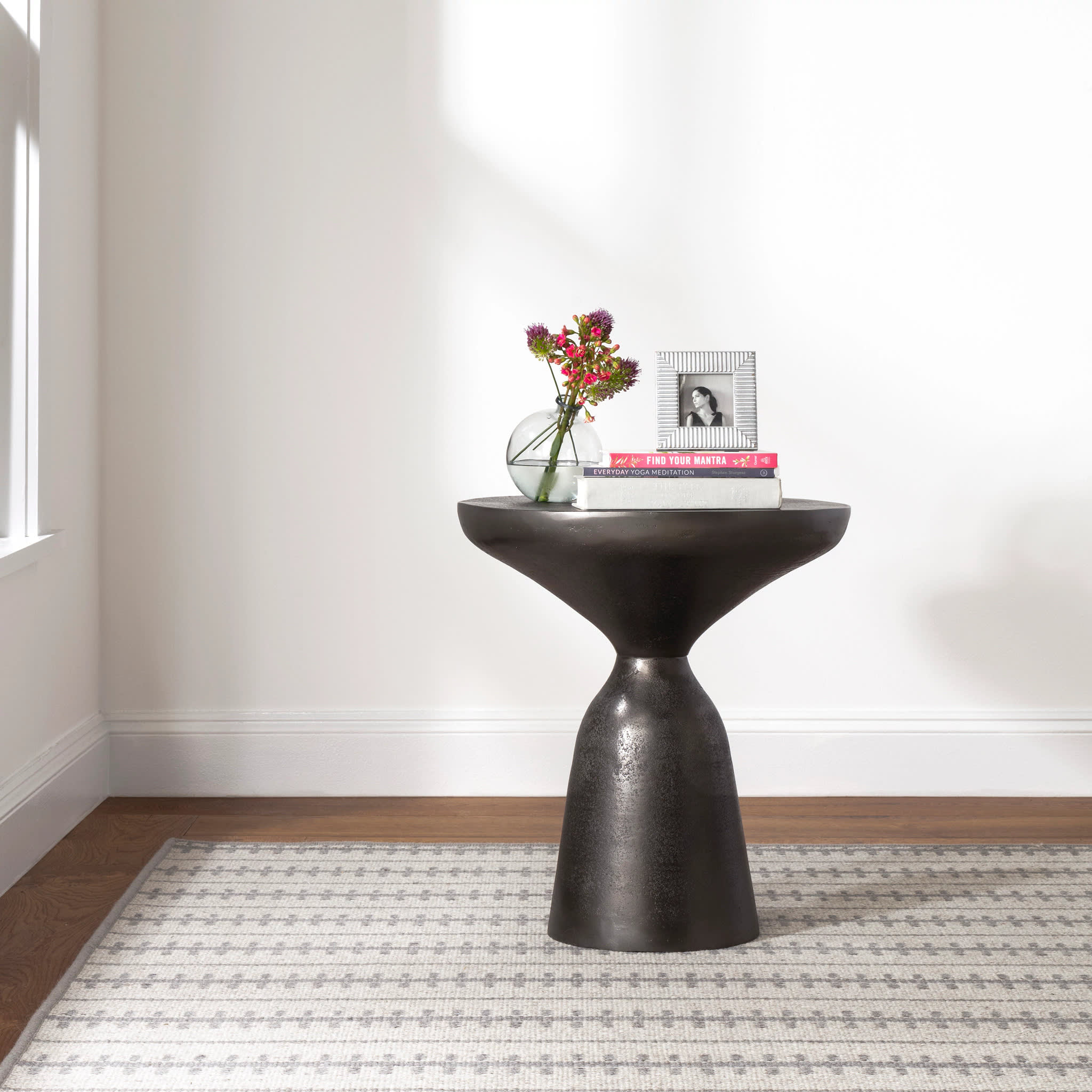 Tailor Stripe Woven Wool Custom Rug | Charcoal - Image 2