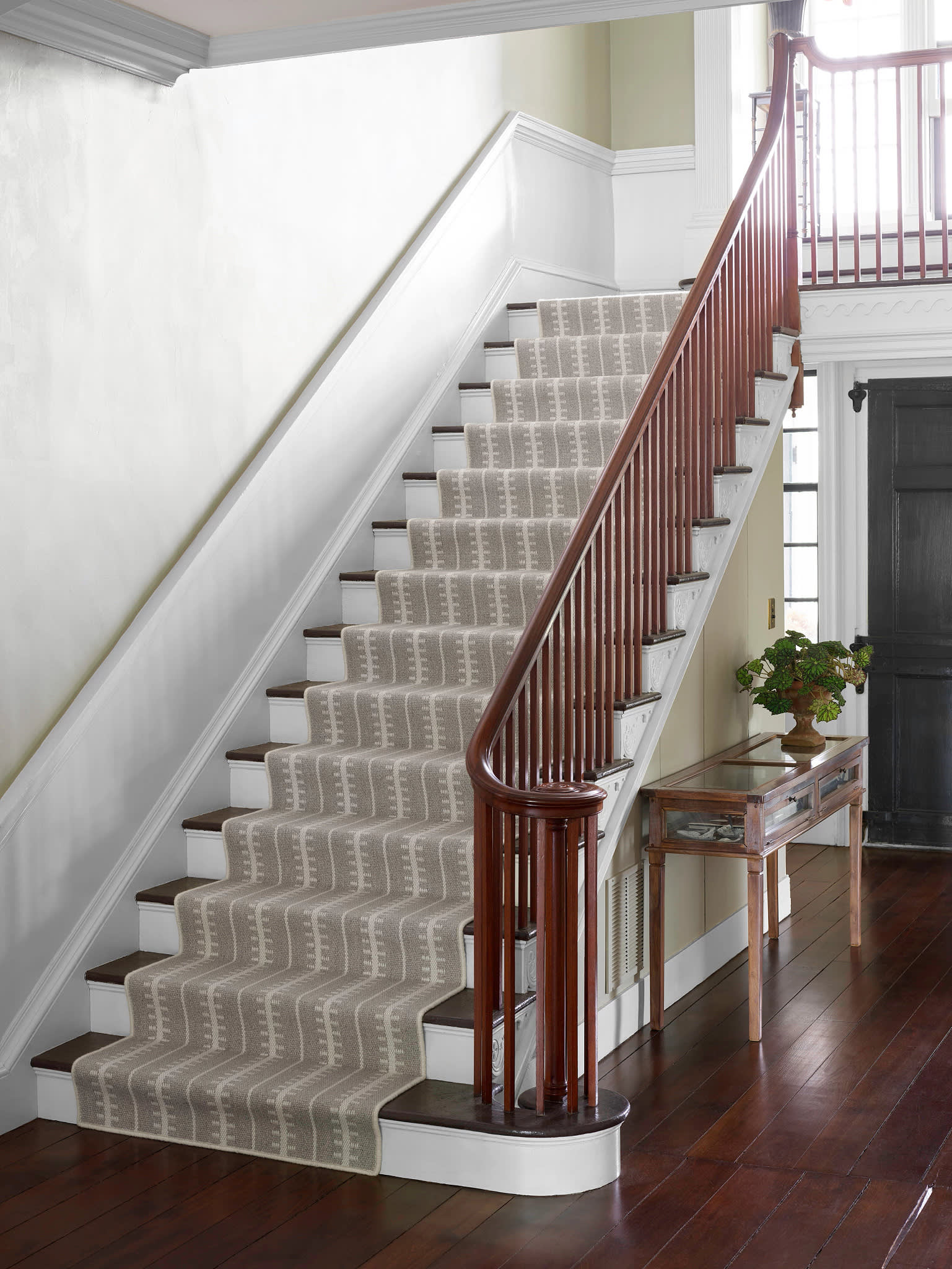Tailor Stripe Woven Wool Custom Rug | Platinum - Image 2