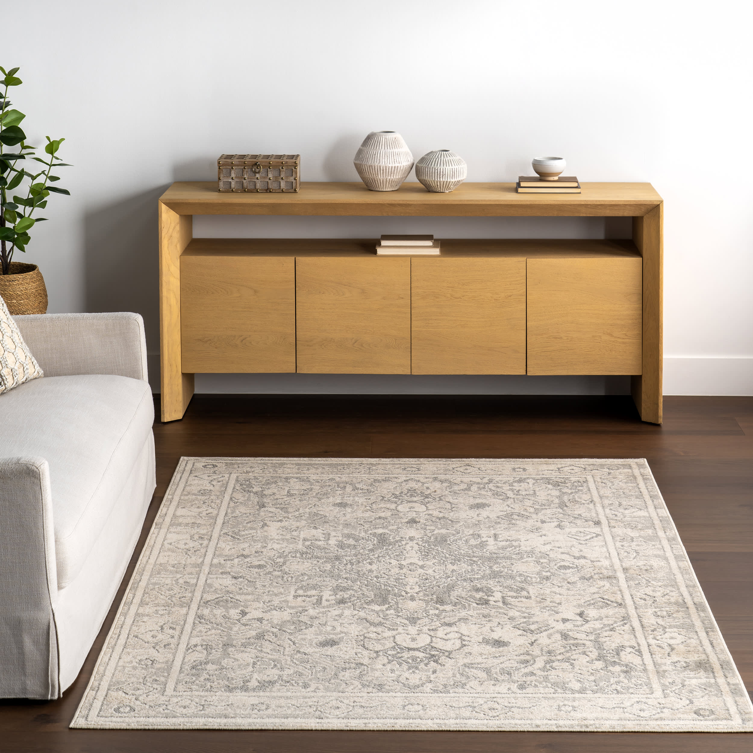 Taisa Medallion Rug | Grey - Image 5