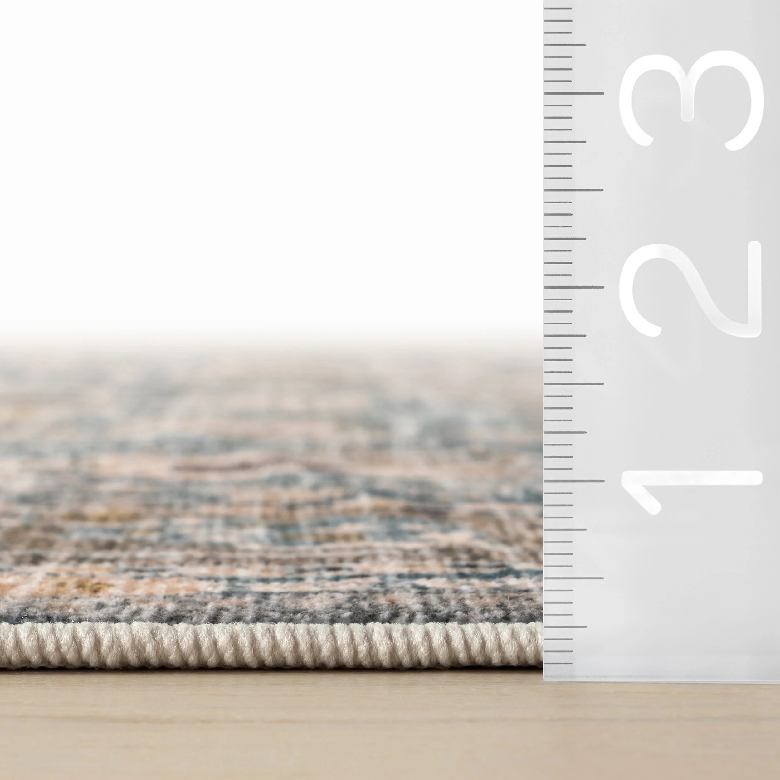 Tali Bordered Traditional Washable Rug | Tan - Image 5