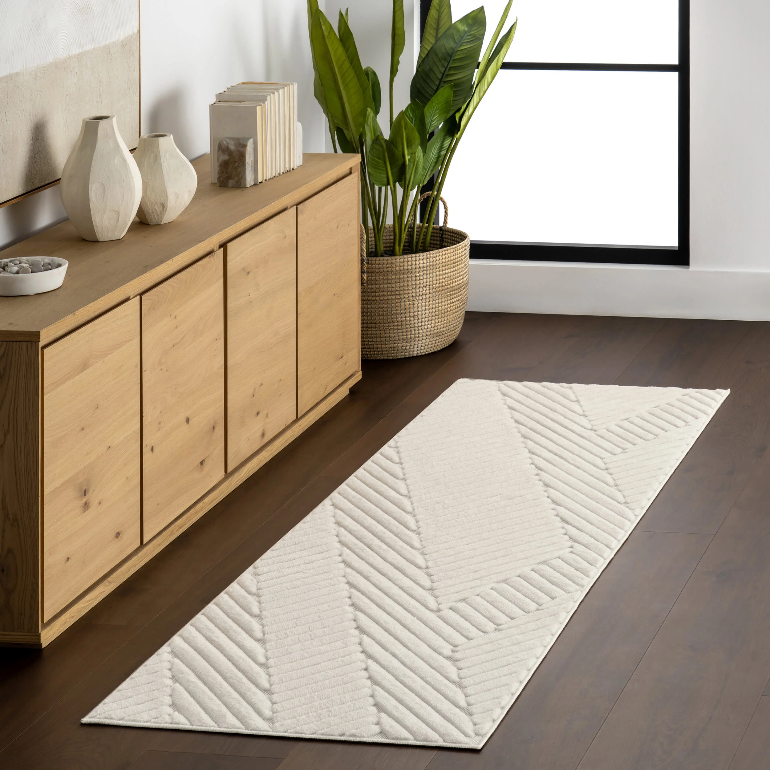 Talya Geometric Indoor/Outdoor Rug | Cream - Image 2