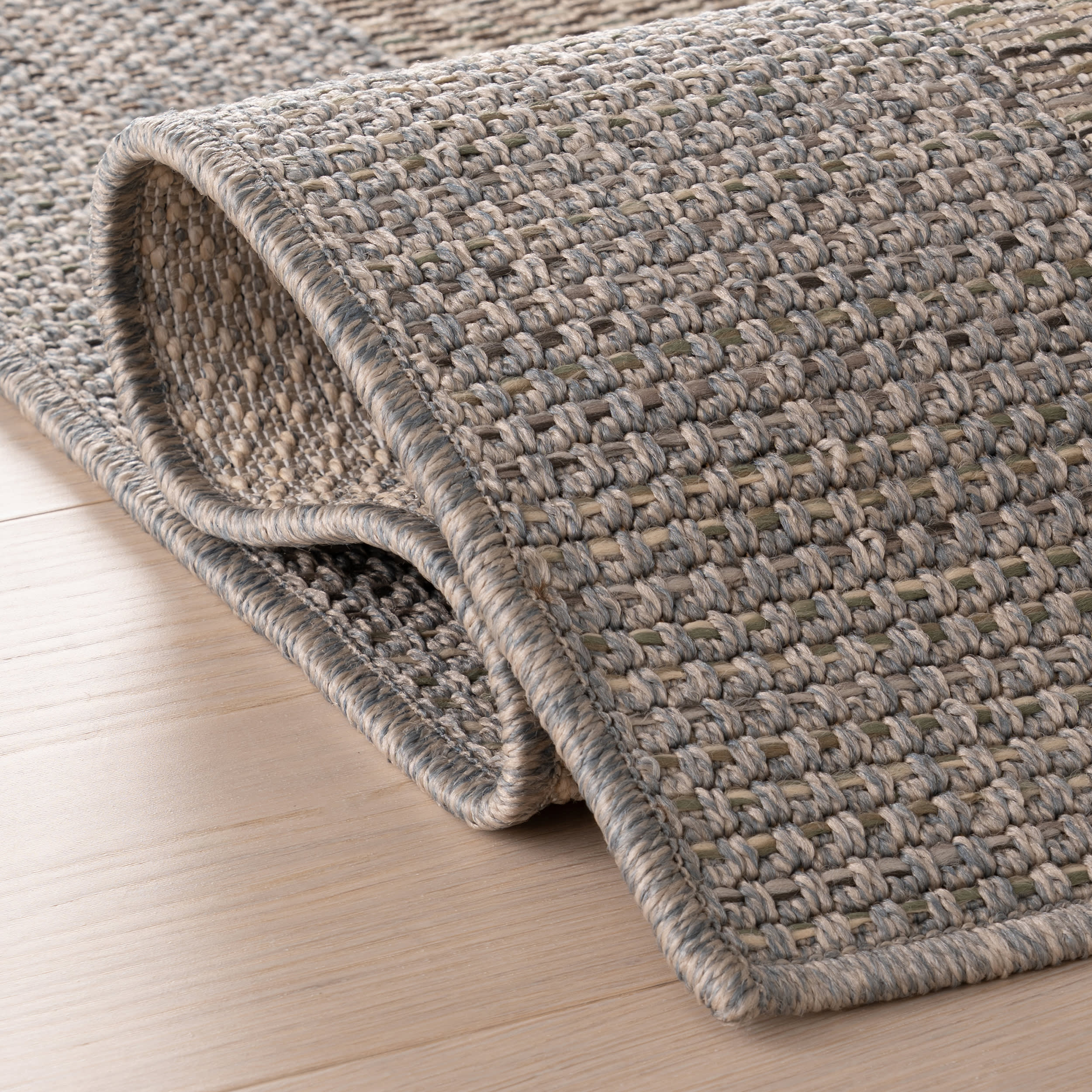Talyn Modern Striped Indoor/Outdoor Rug | Sand - Image 11