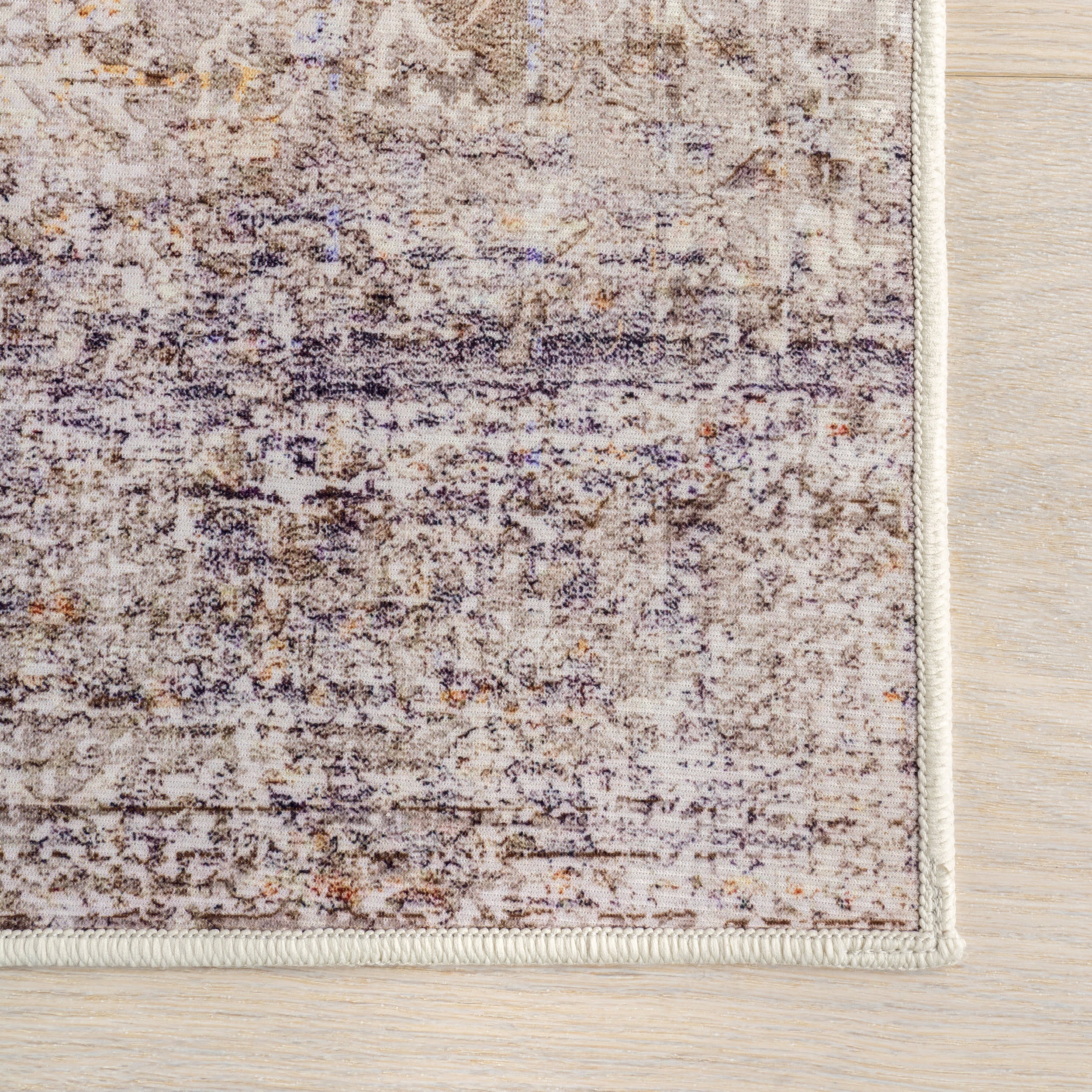 Tamera Abstract Washable Rug | Taupe - Image 4