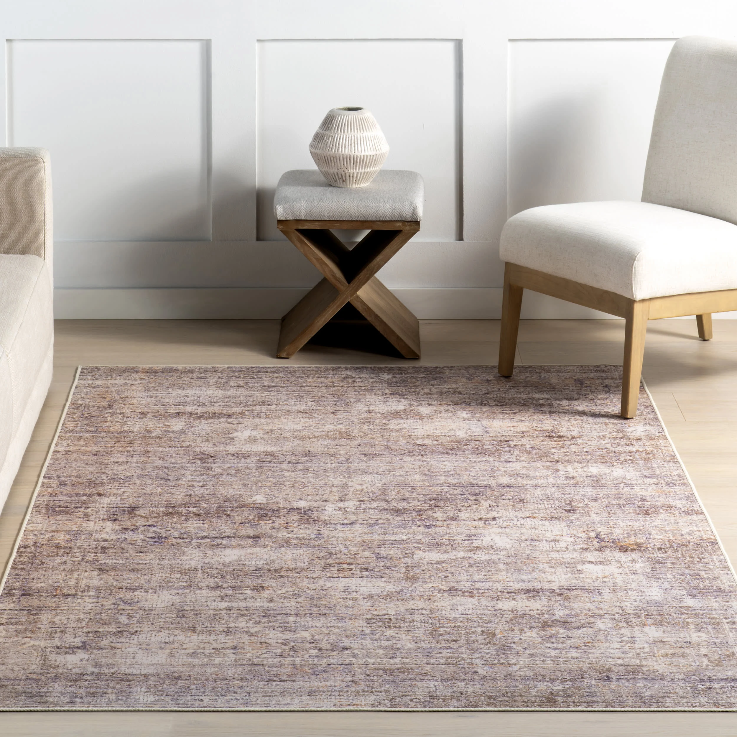 Tamera Abstract Washable Rug | Taupe - Image 5