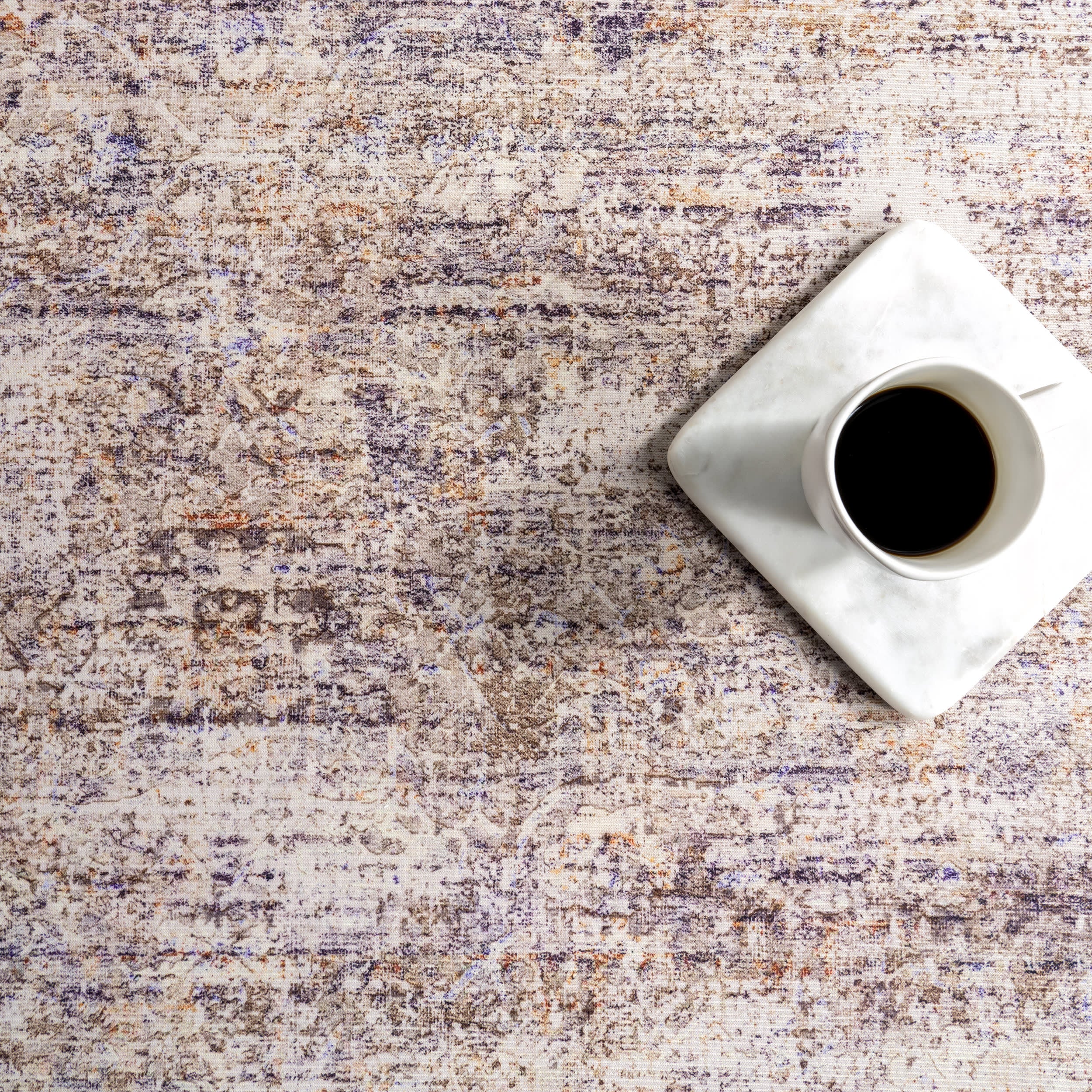 Tamera Abstract Washable Rug | Taupe - Image 8