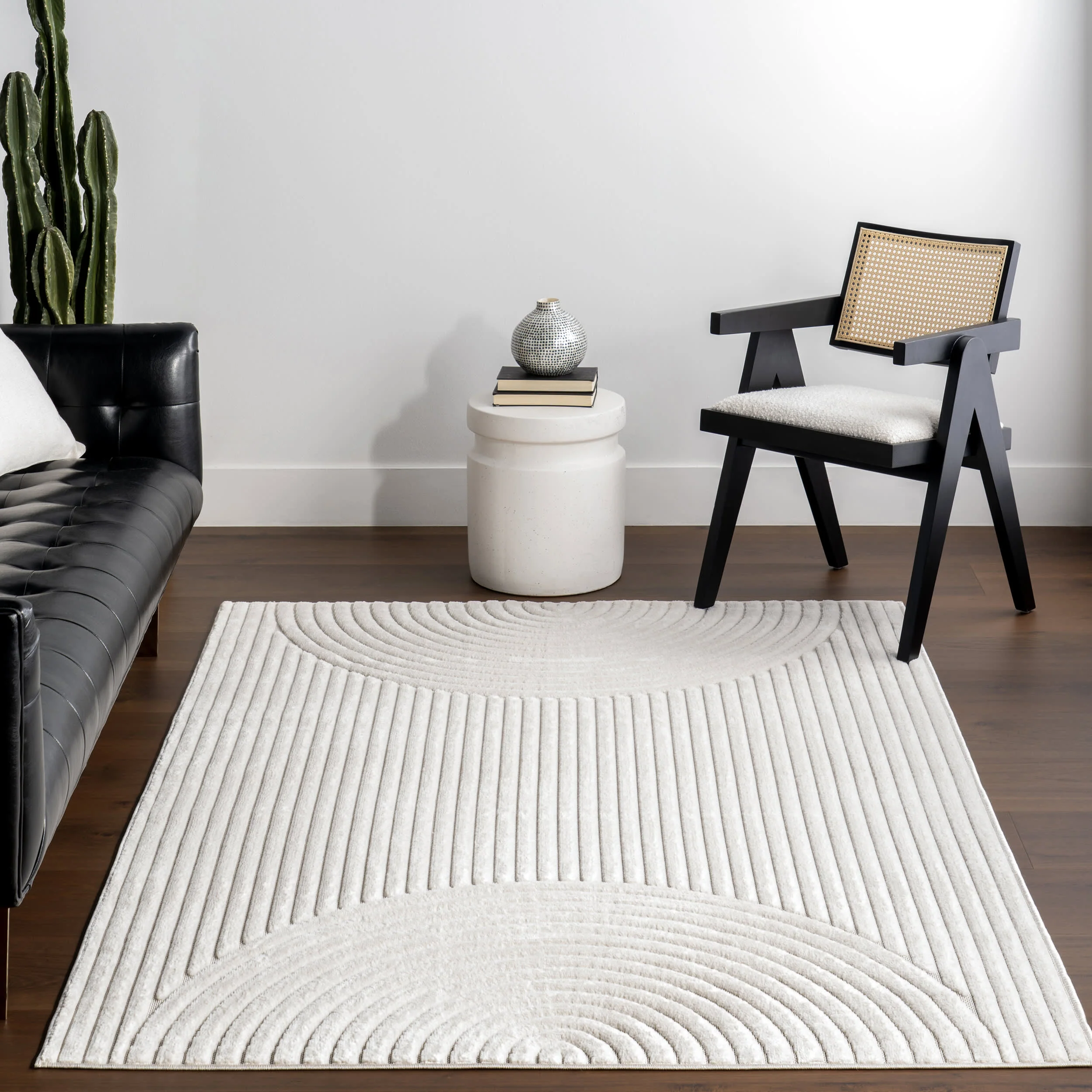 Tana Geometric Indoor/Outdoor Rug | Cream - Image 5