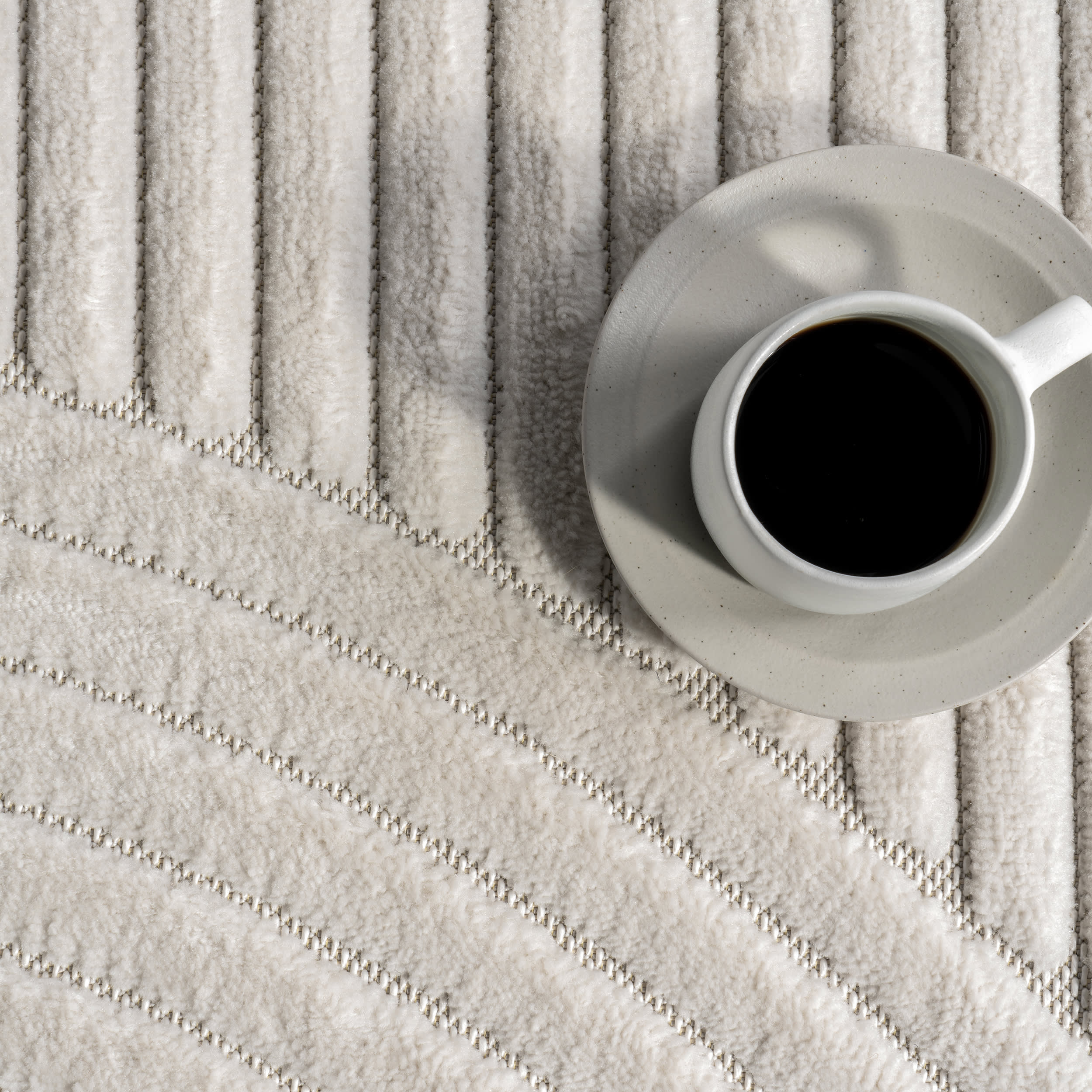 Tana Geometric Indoor/Outdoor Rug | Cream - Image 8