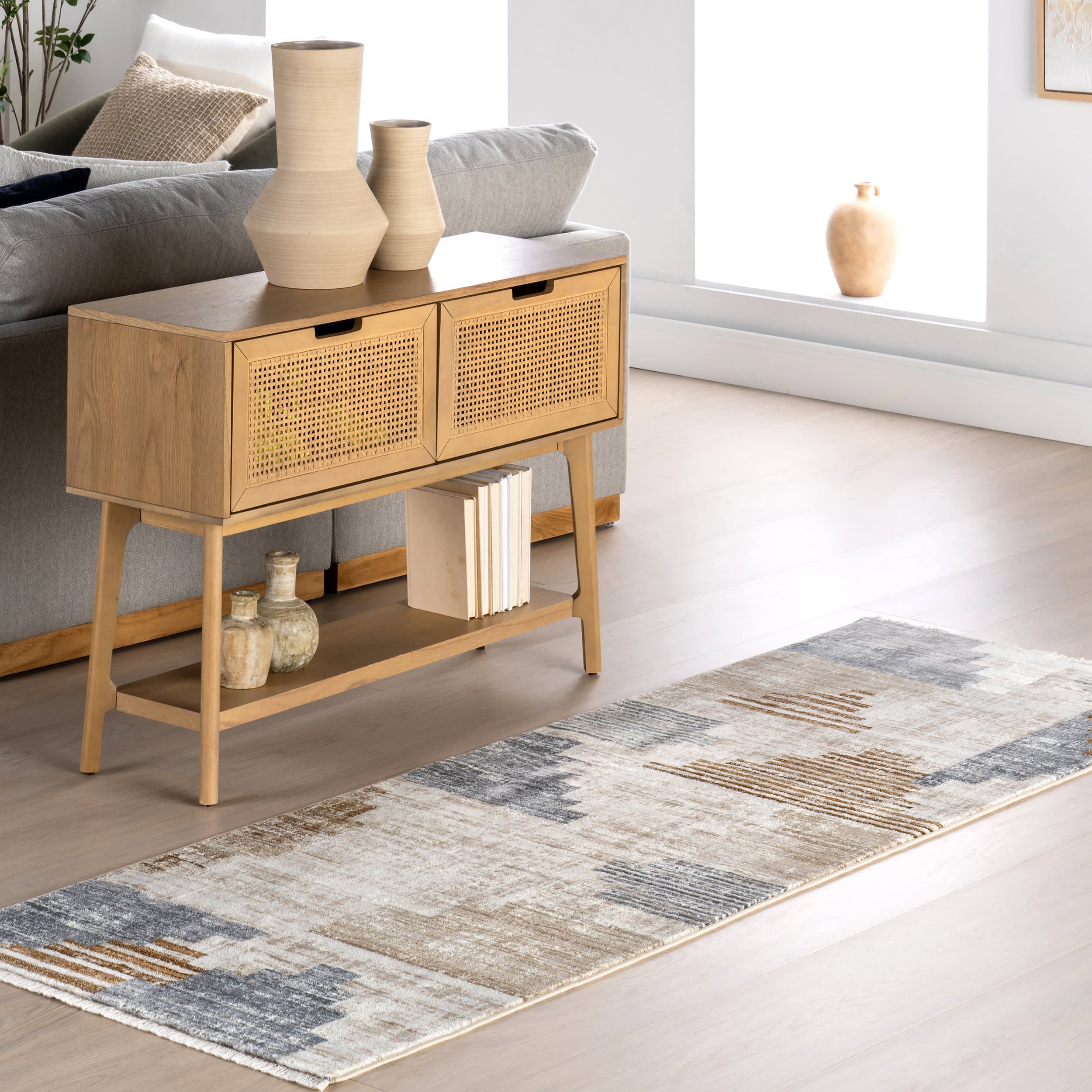 Tani Vintage Blocks Rug | Beige - Image 2