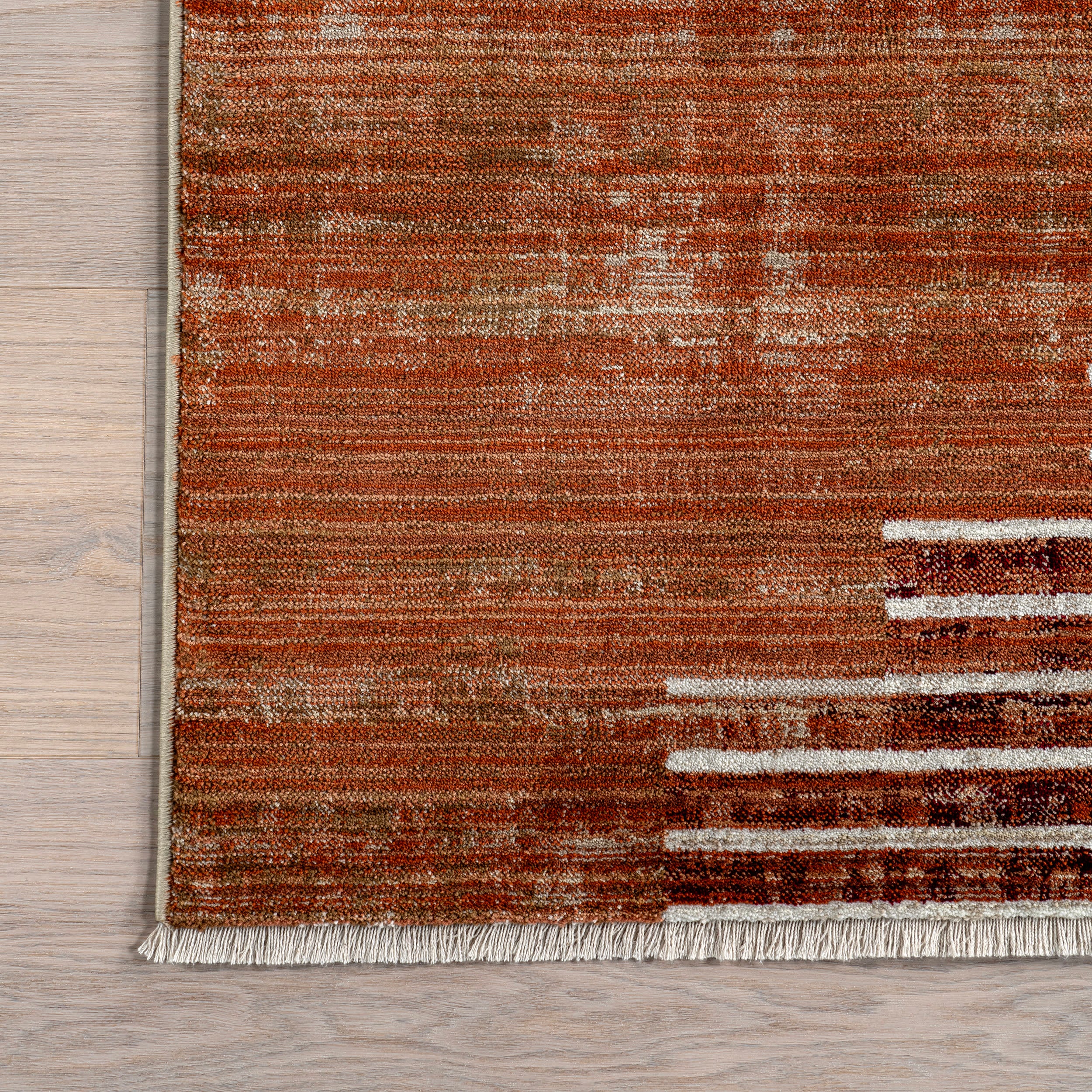 Tani Vintage Blocks Rug | Rust - Image 3