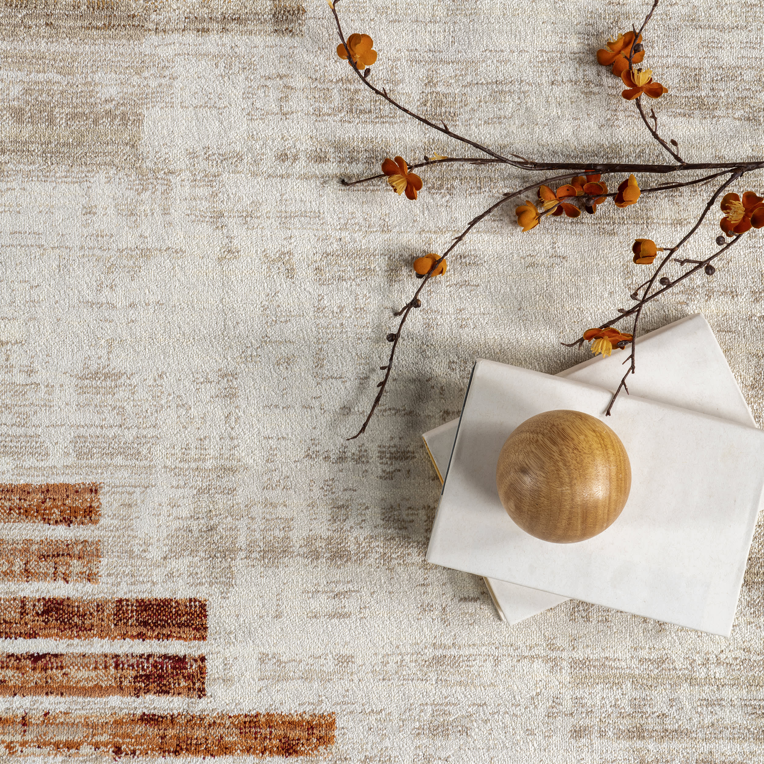 Tani Vintage Blocks Rug | Rust - Image 7