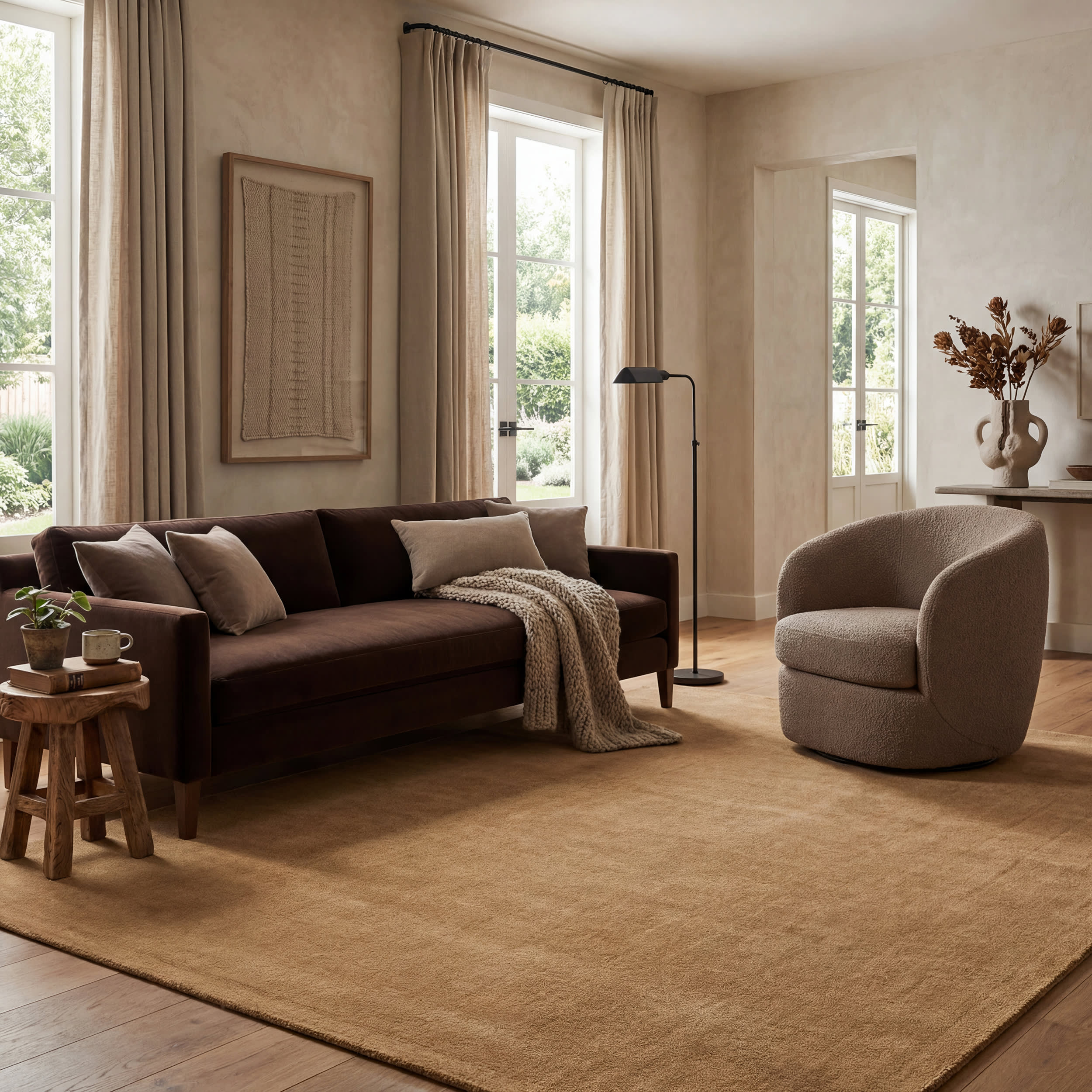 Taniea Modern Tan Rug | Tan - Image 2