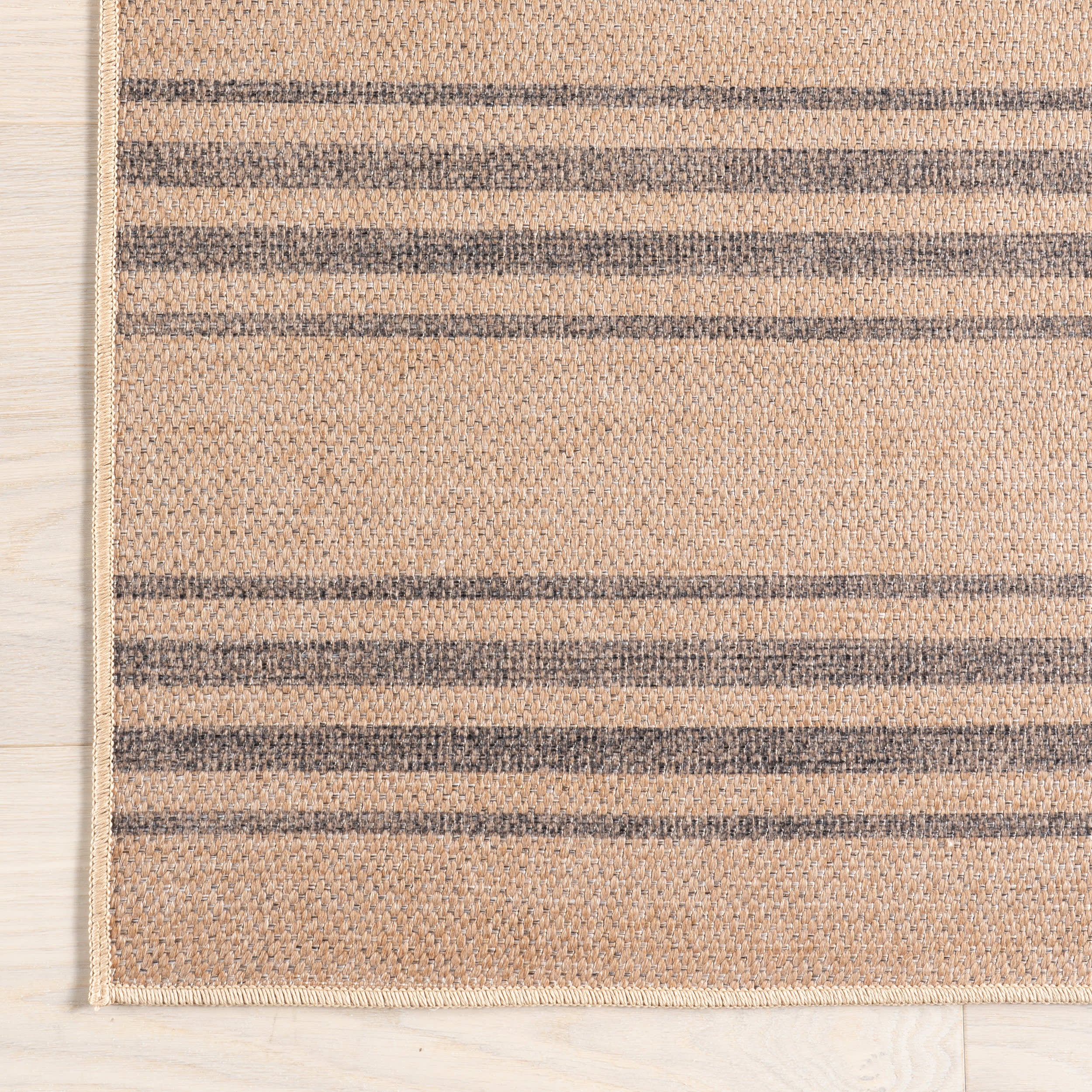 Taproot Easy-Jute Washable Striped Rug | Natural - Image 4