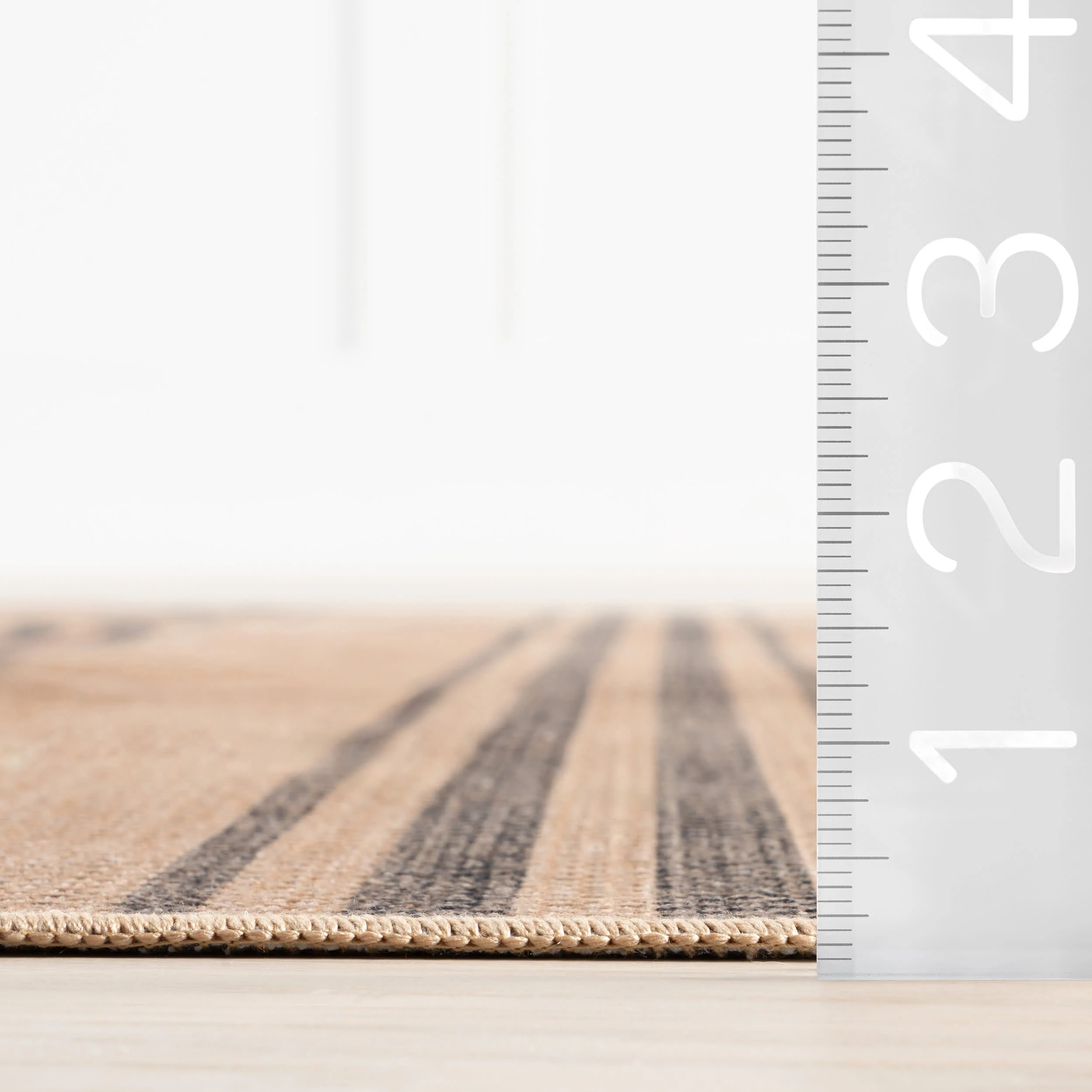 Taproot Easy-Jute Washable Striped Rug | Natural - Image 5