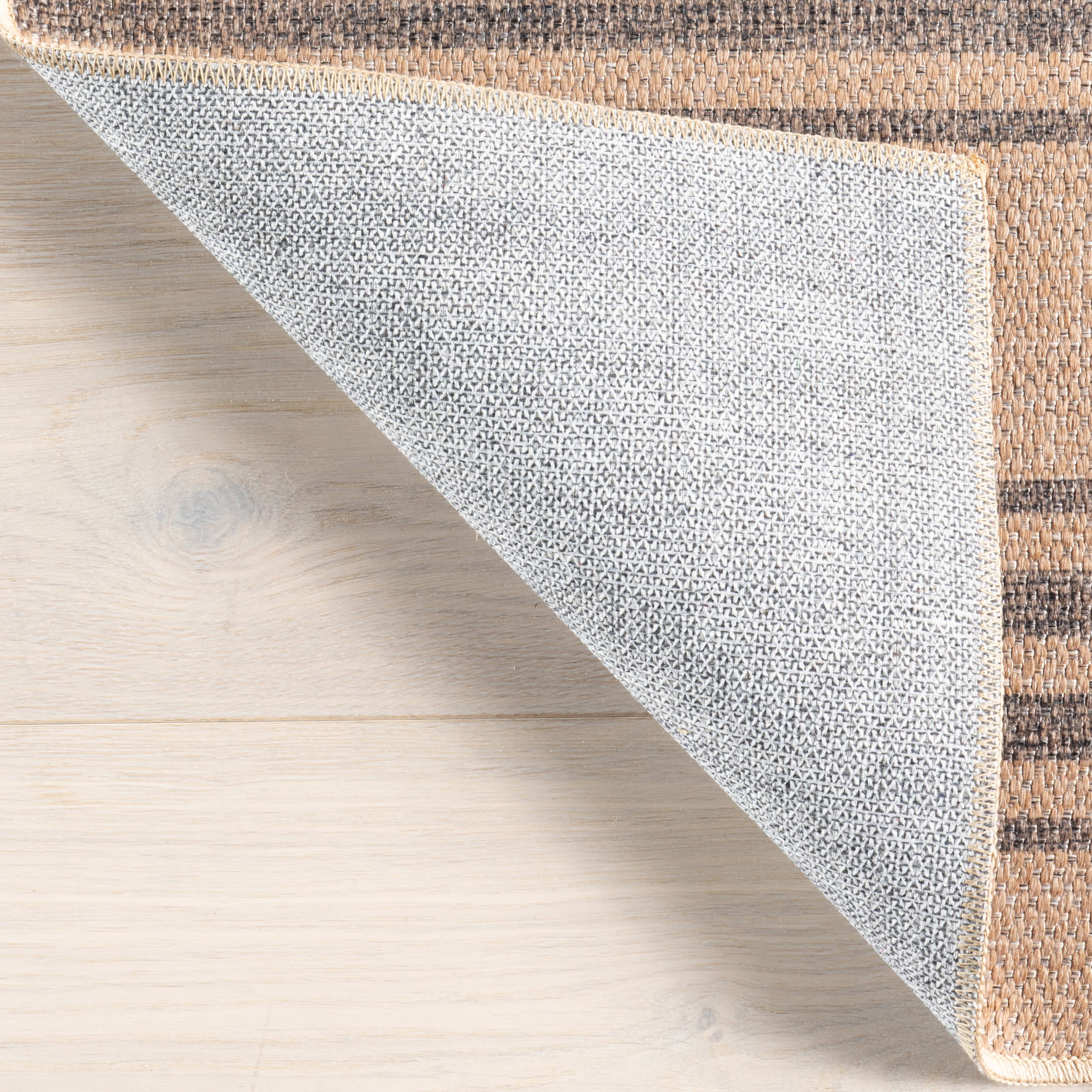 Taproot Easy-Jute Washable Striped Rug | Natural - Image 6