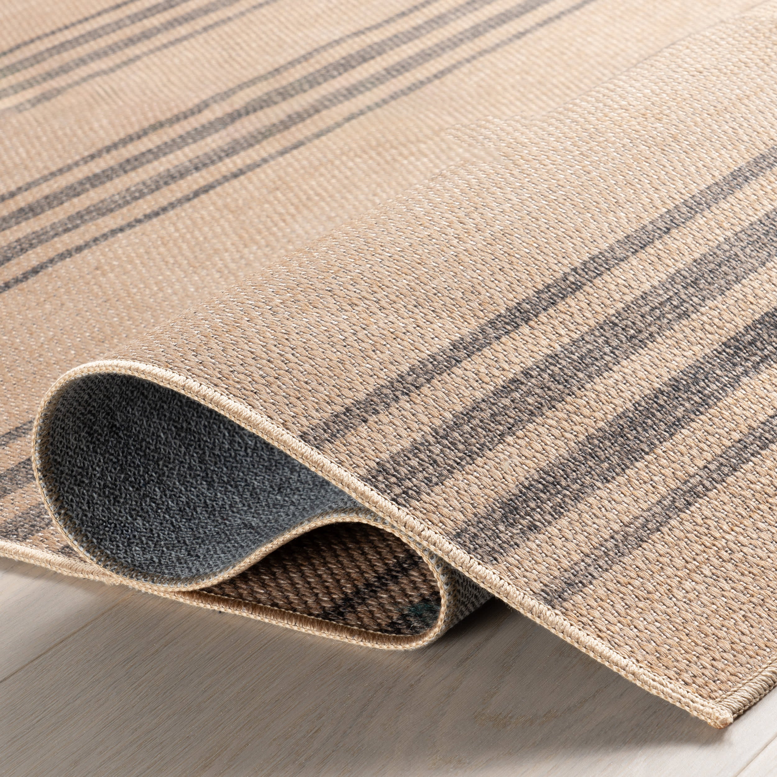 Taproot Easy-Jute Washable Striped Rug | Natural - Image 8
