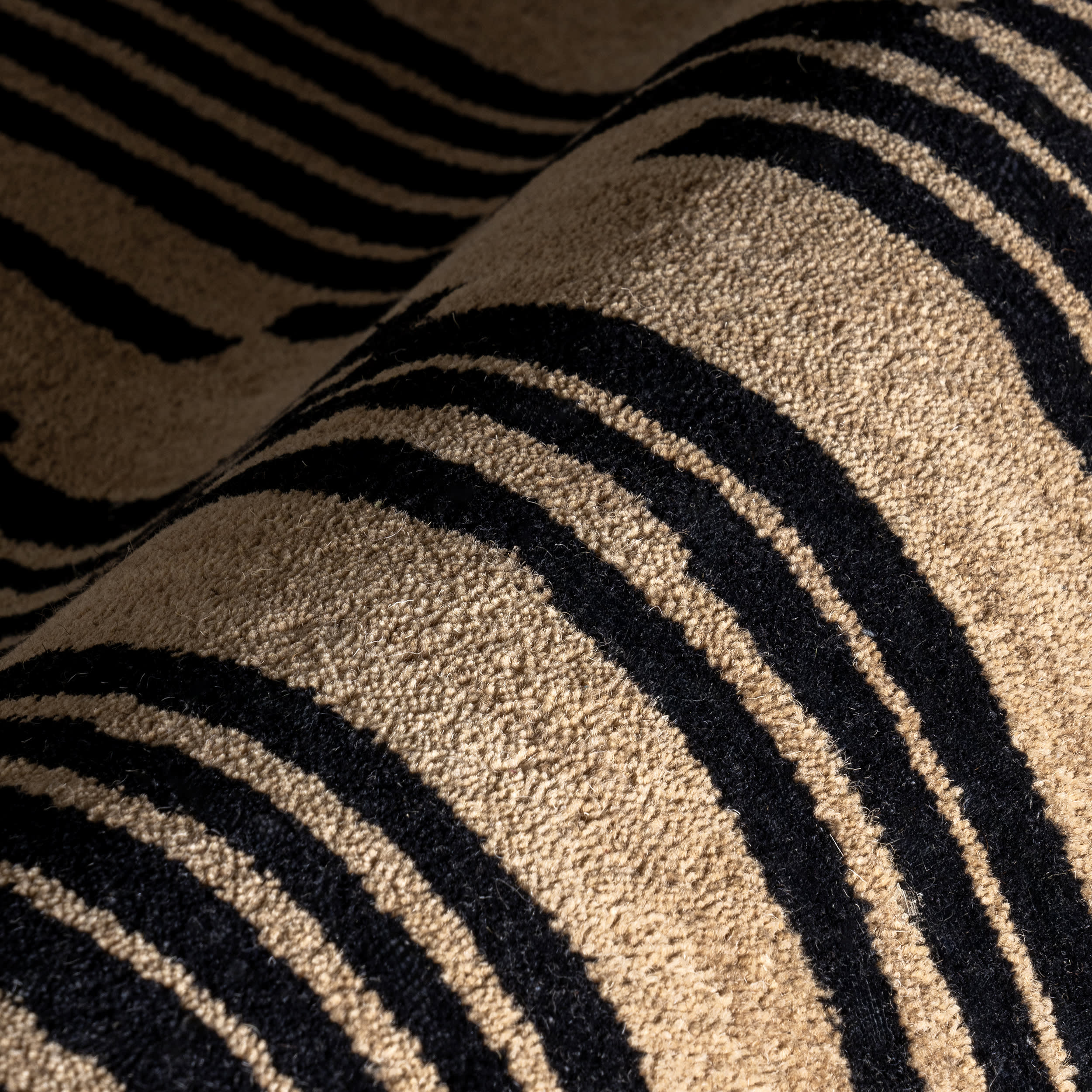 Tara Striped Wool Rug | Black - Image 3