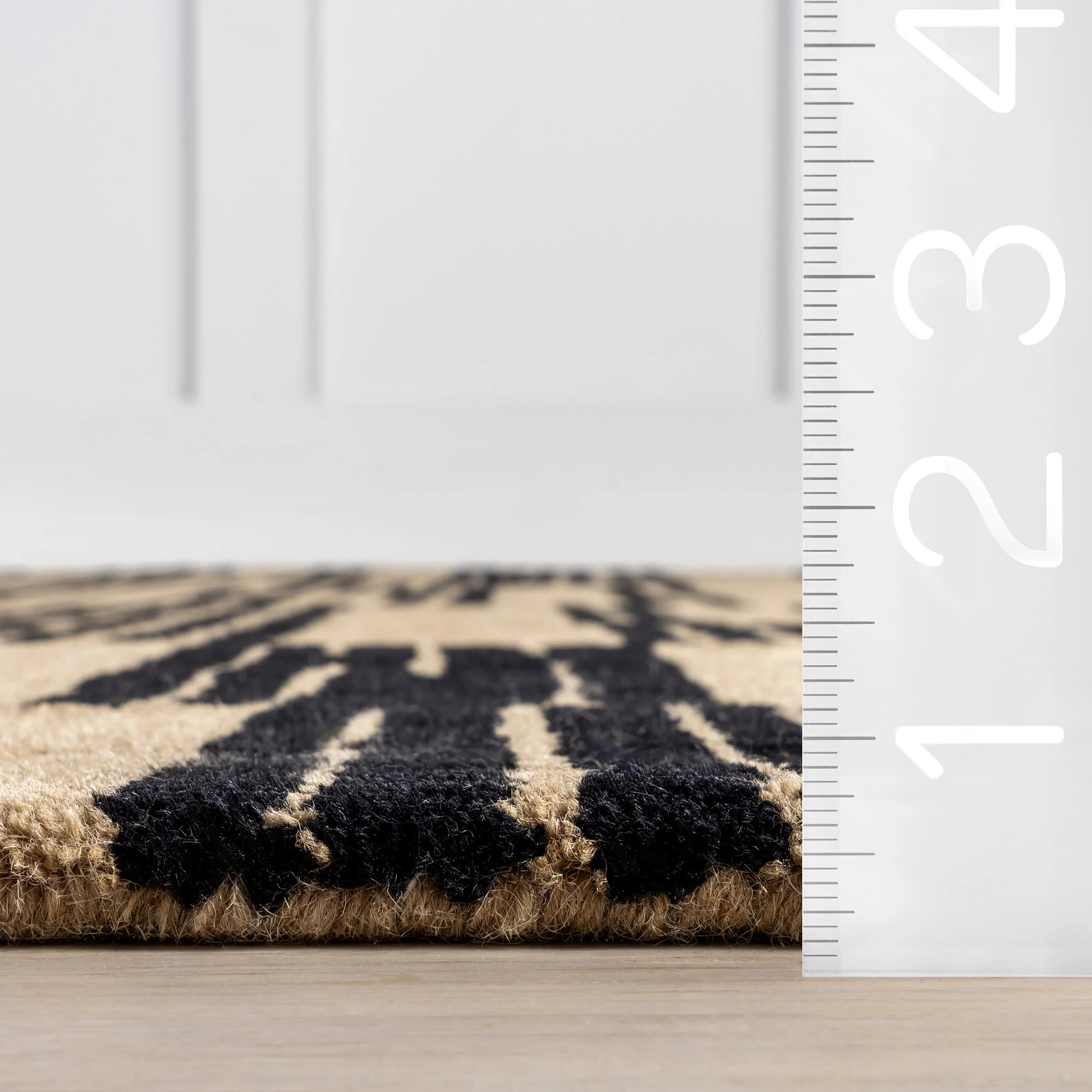 Tara Striped Wool Rug | Black - Image 5