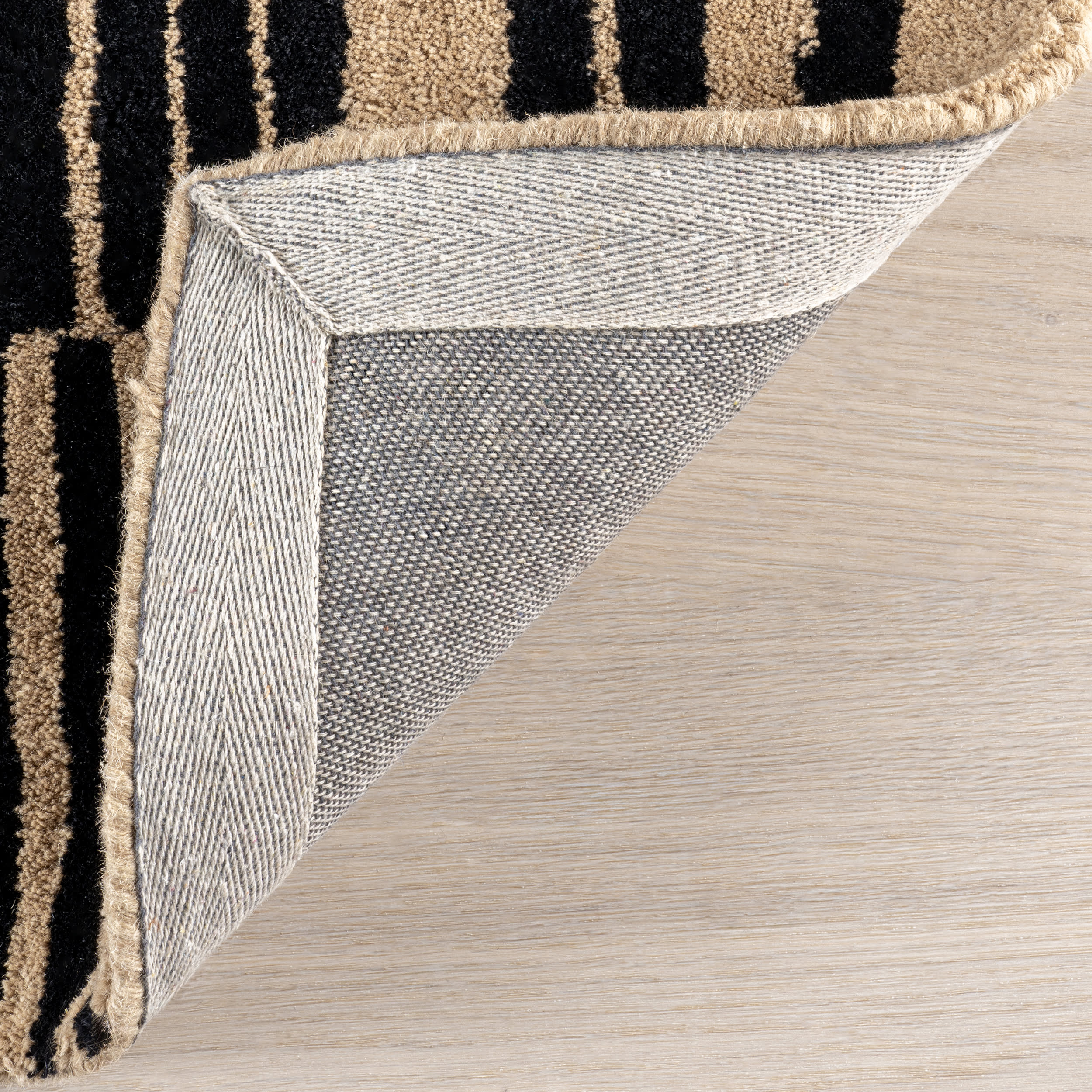 Tara Striped Wool Rug | Black - Image 6