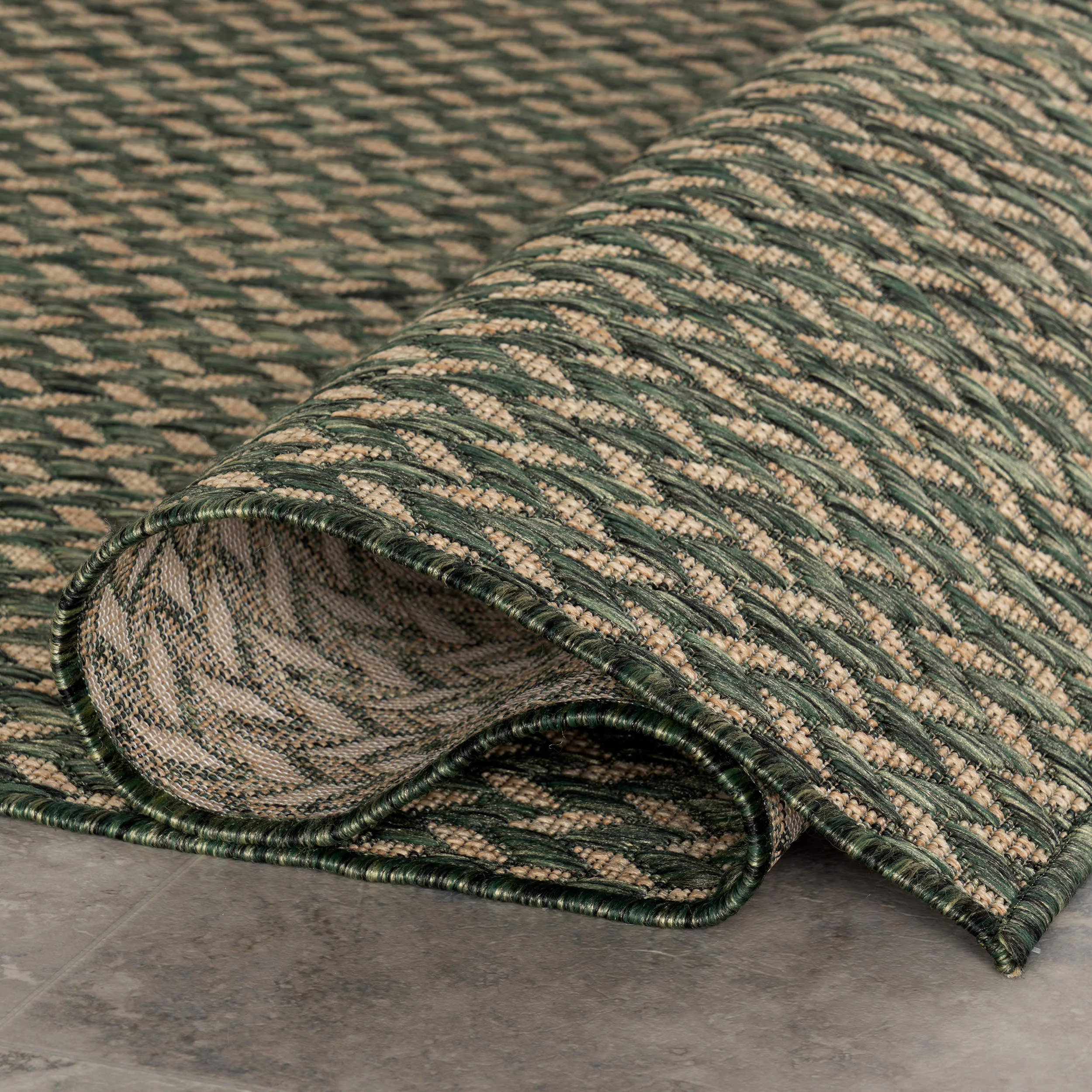 Taraji Herringbone Indoor/Outdoor Rug | Green - Image 10