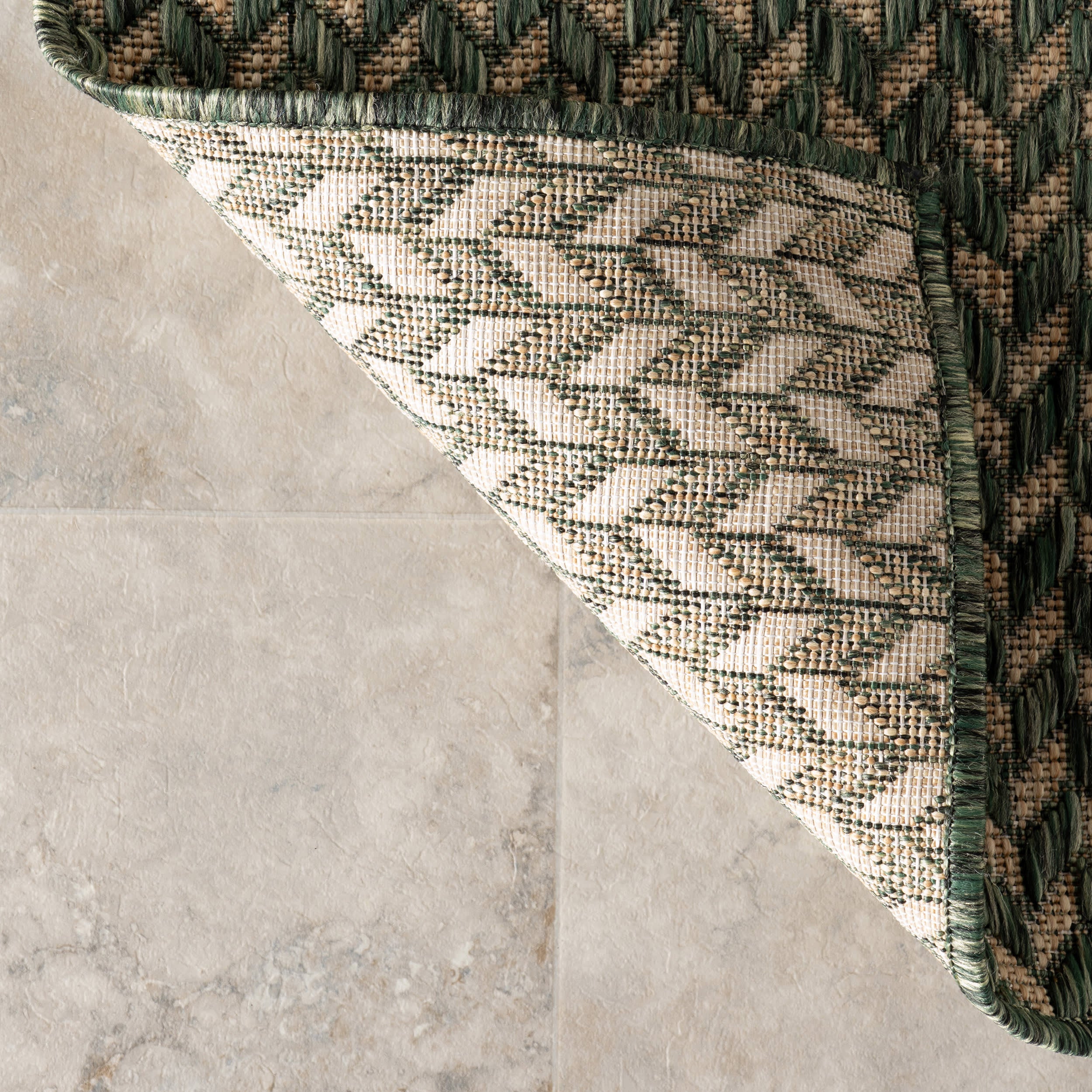 Taraji Herringbone Indoor/Outdoor Rug | Green - Image 7