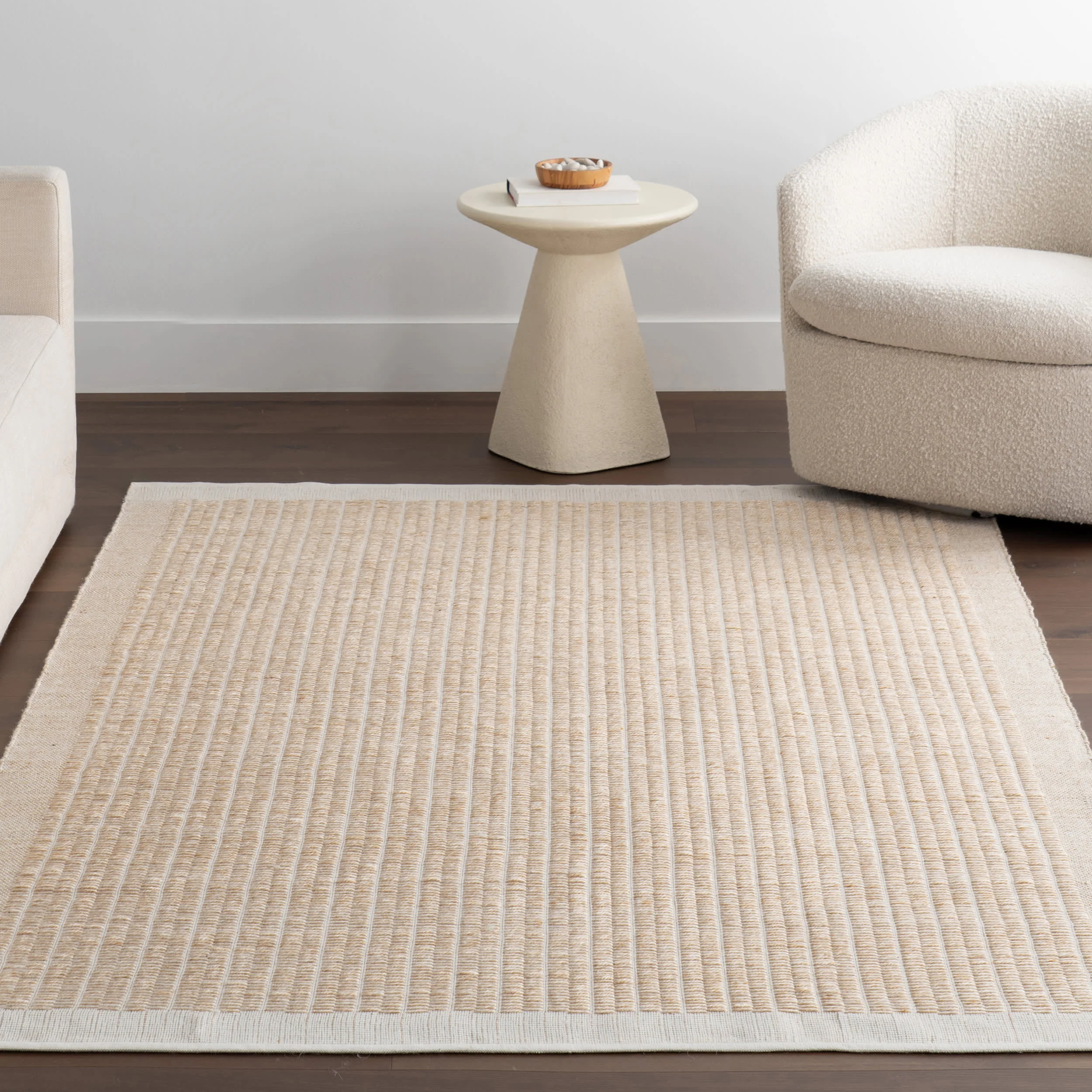 Tarni Striped Indoor/Outdoor Rug | Beige - Image 5