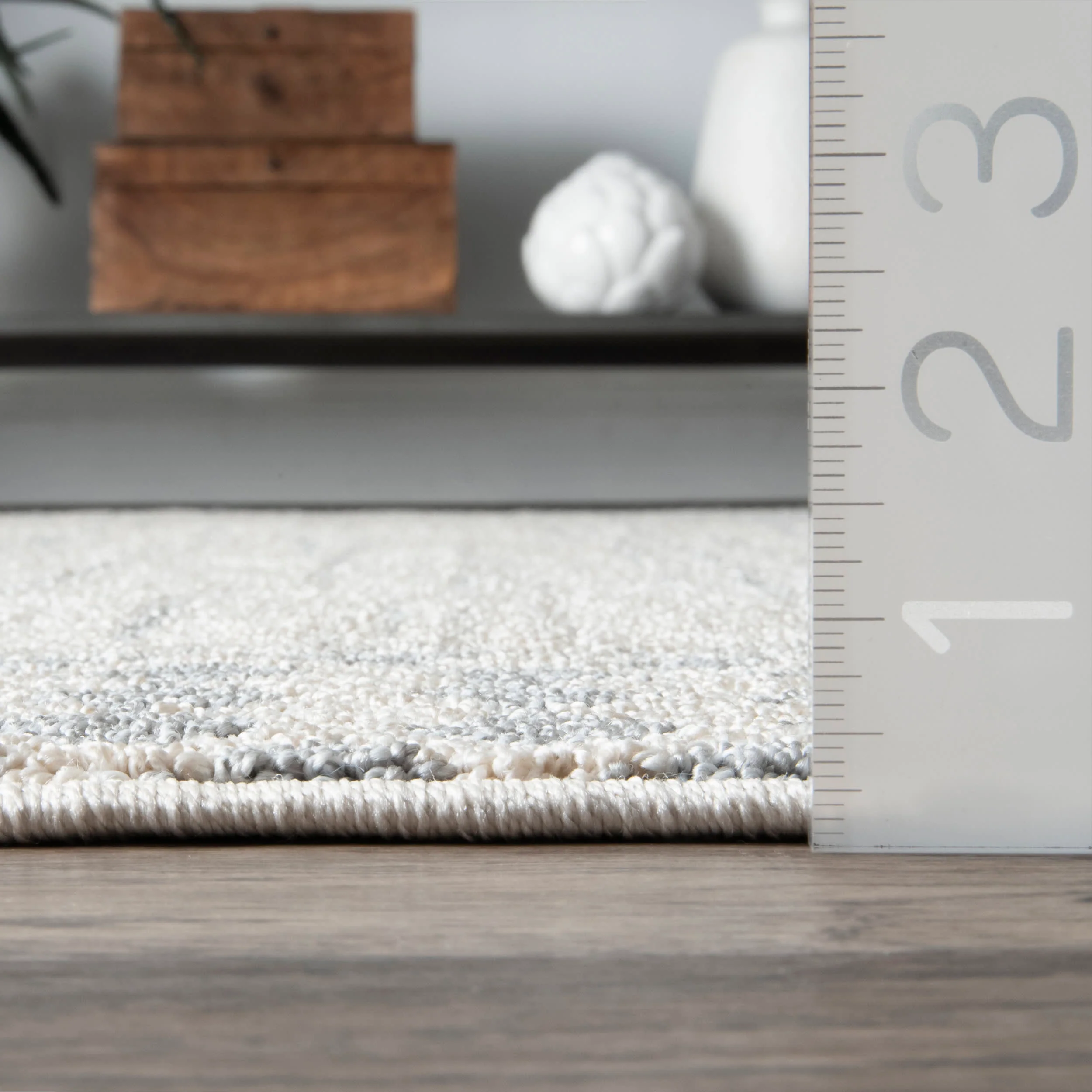 Tarnished Medallion Tassel Rug | Beige - Image 4