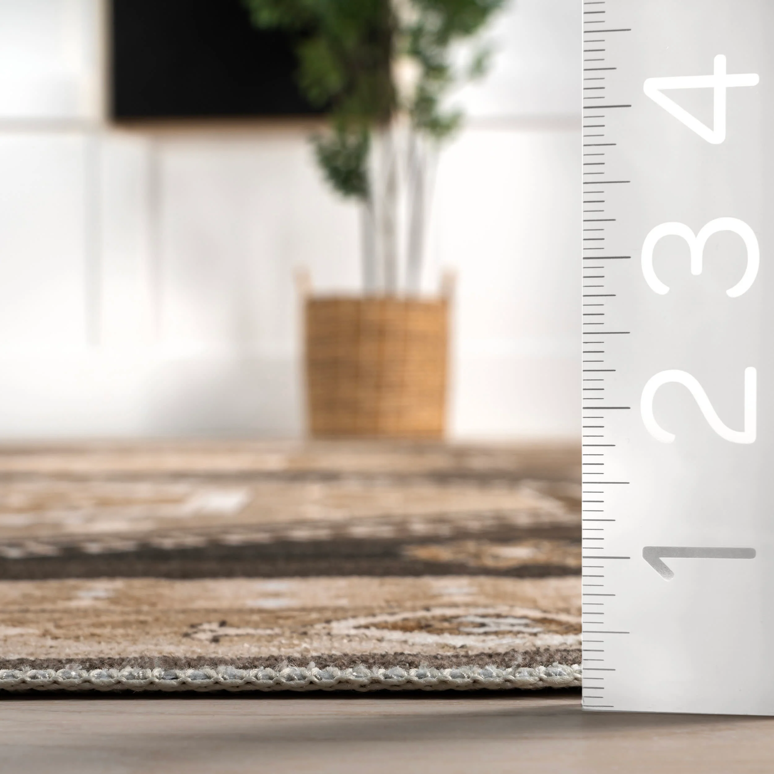 Taro Medallion Washable Rug | Dark Brown - Image 4