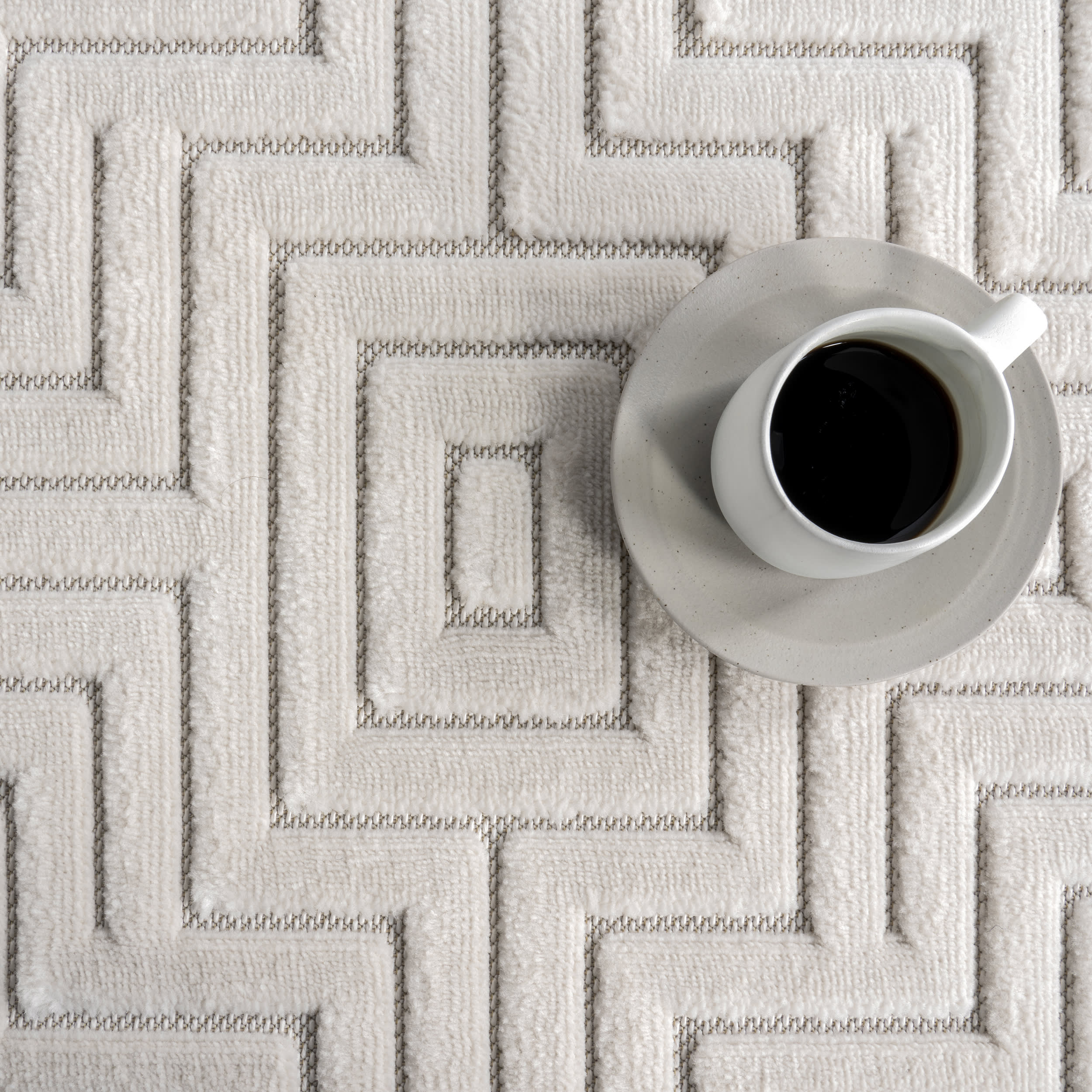 Tasha Indoor/Outdoor Geometric Rug | Cream - Image 8