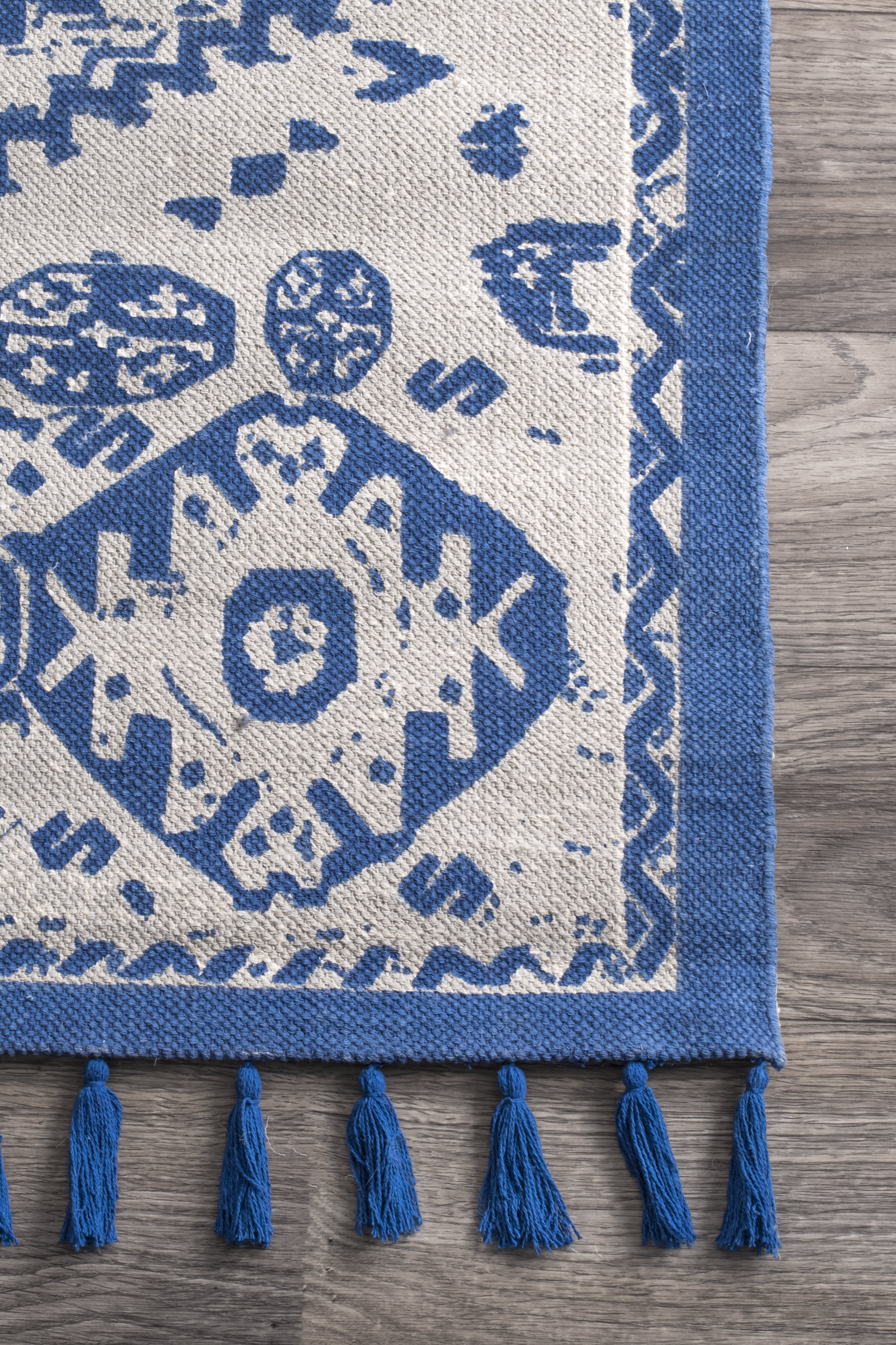 Tassel Rug | Blue - Image 3