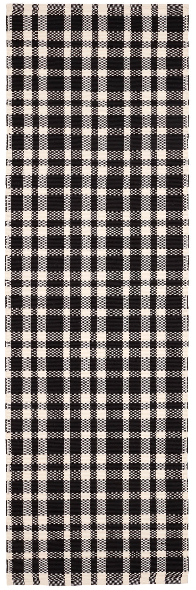 Tattersall Handwoven Indoor/Outdoor Rug | Black - Image 2