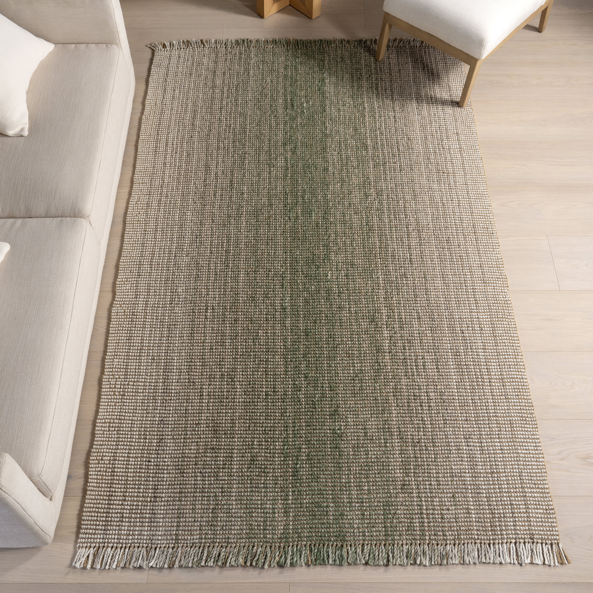 Tatum Ombre Jute-Blend Rug | Green - Image 2