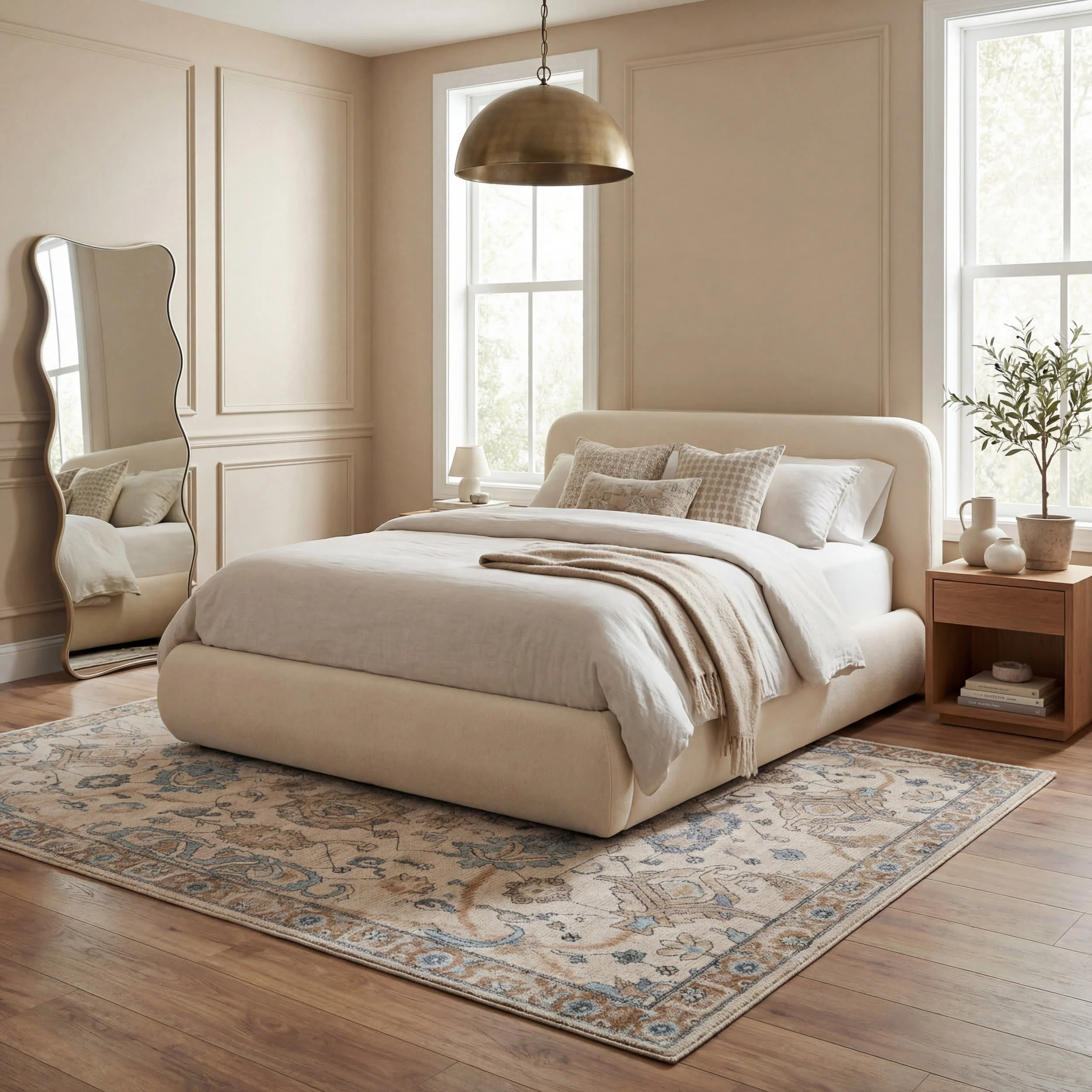 Tavi Hand Tufted Wool-Blend Rug | Ivory - Image 10