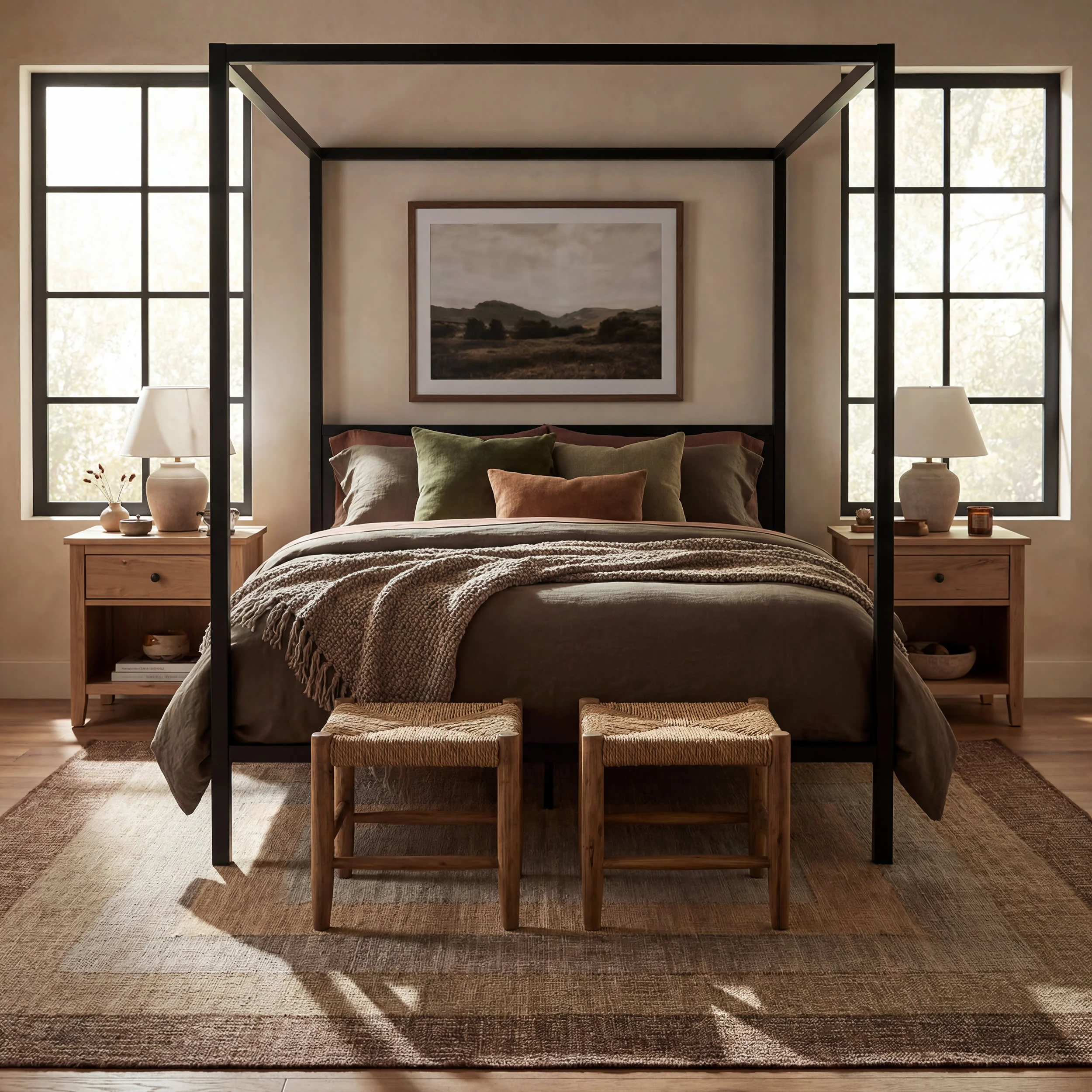 Tavira Modern Bordered Indoor Rug | Brown - Image 3