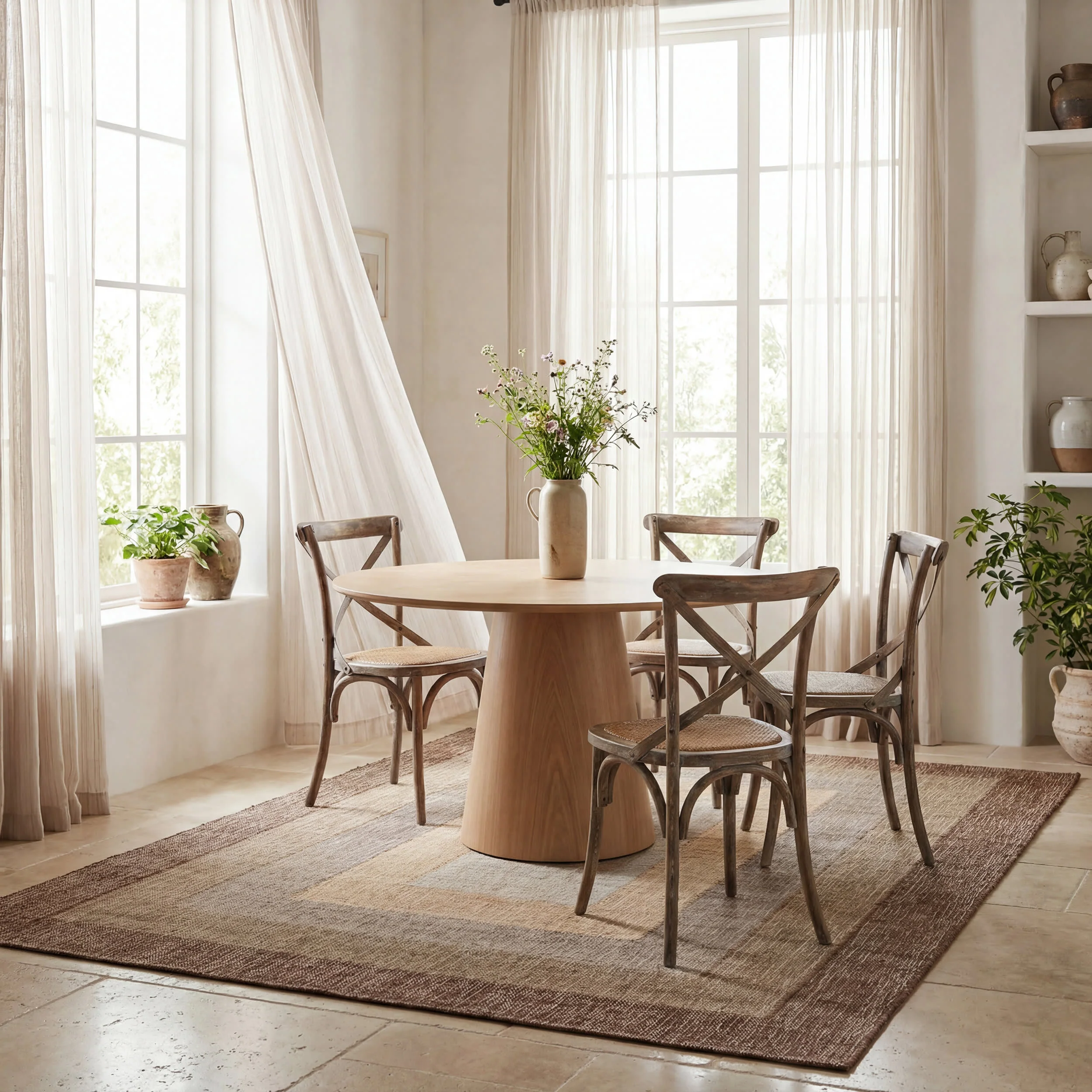 Tavira Modern Bordered Indoor Rug | Brown - Image 4